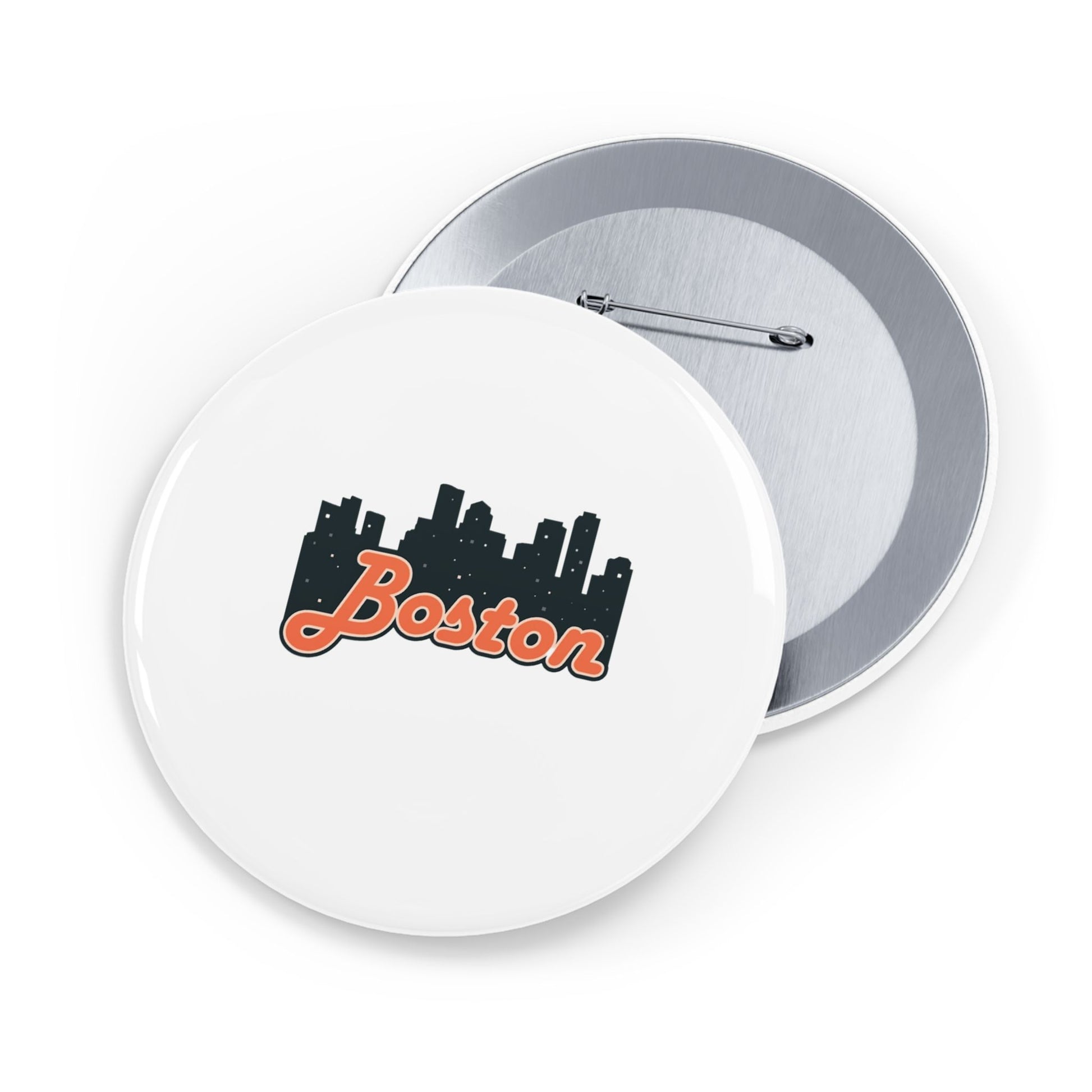 Boston Cityscape Round Pins, Enamel Badges for Jackets, Travel Souvenirs, Gifts for Him/Her, Nostalgic Accessories, Collector's Items