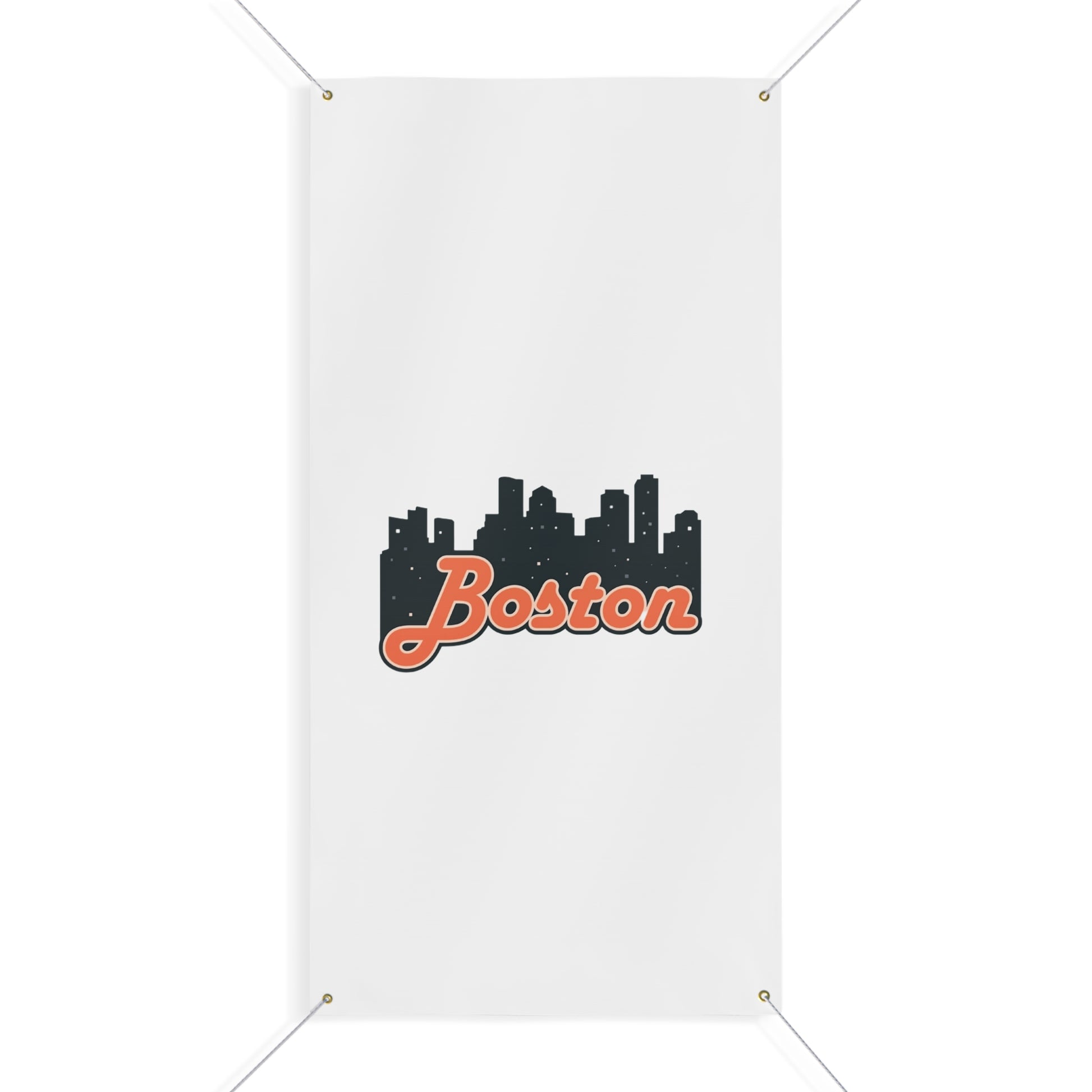 Boston City Skyline Matte Banner, Personalized Wall Decor, Outdoor Party Sign, Event Decoration, Sports Theme, Gift for Boston Fans