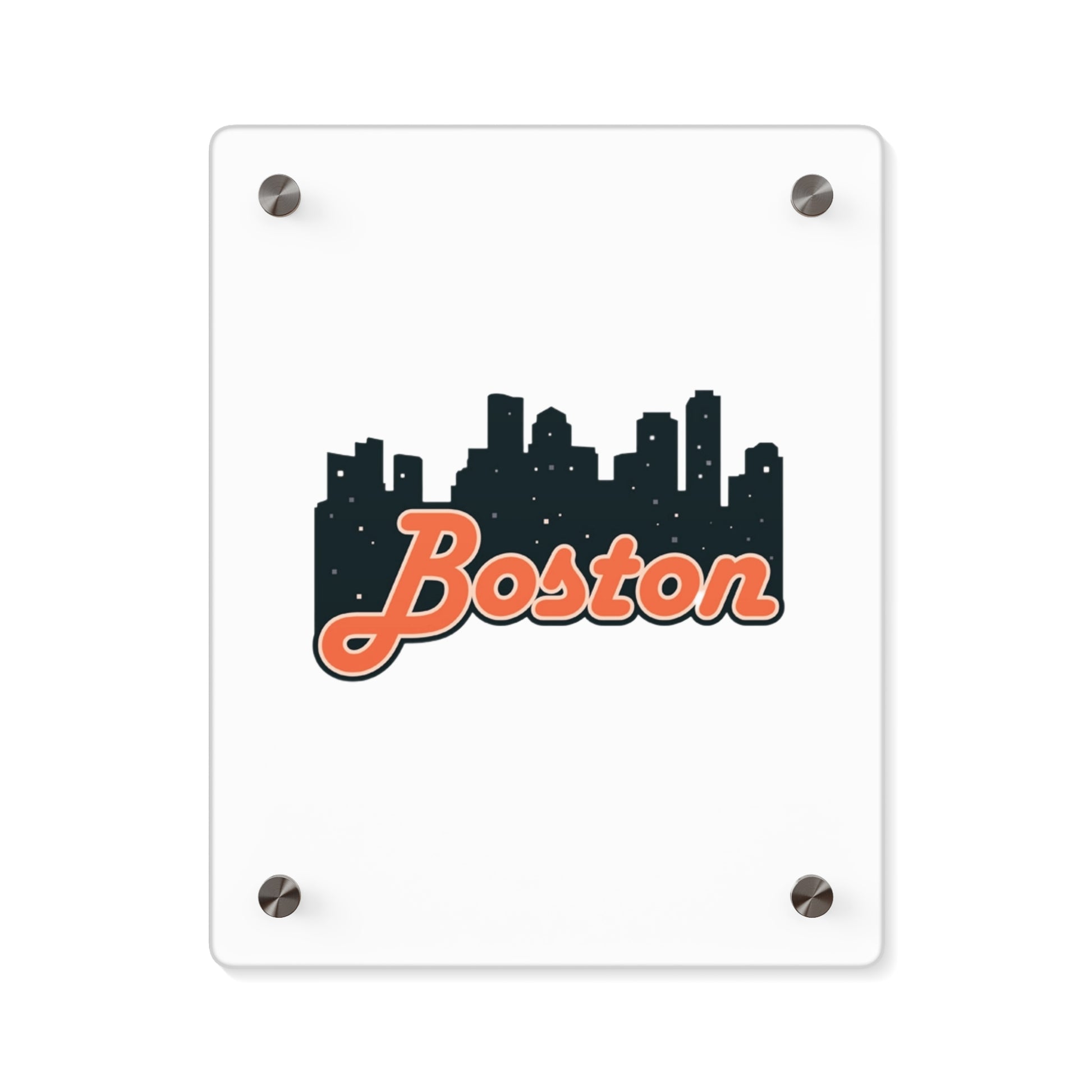 Boston Acrylic Wall Art Panel, Modern Home Decor, City Skyline Wall Art, Urban Wall Decor, Unique Gift Idea, Boston Souvenir