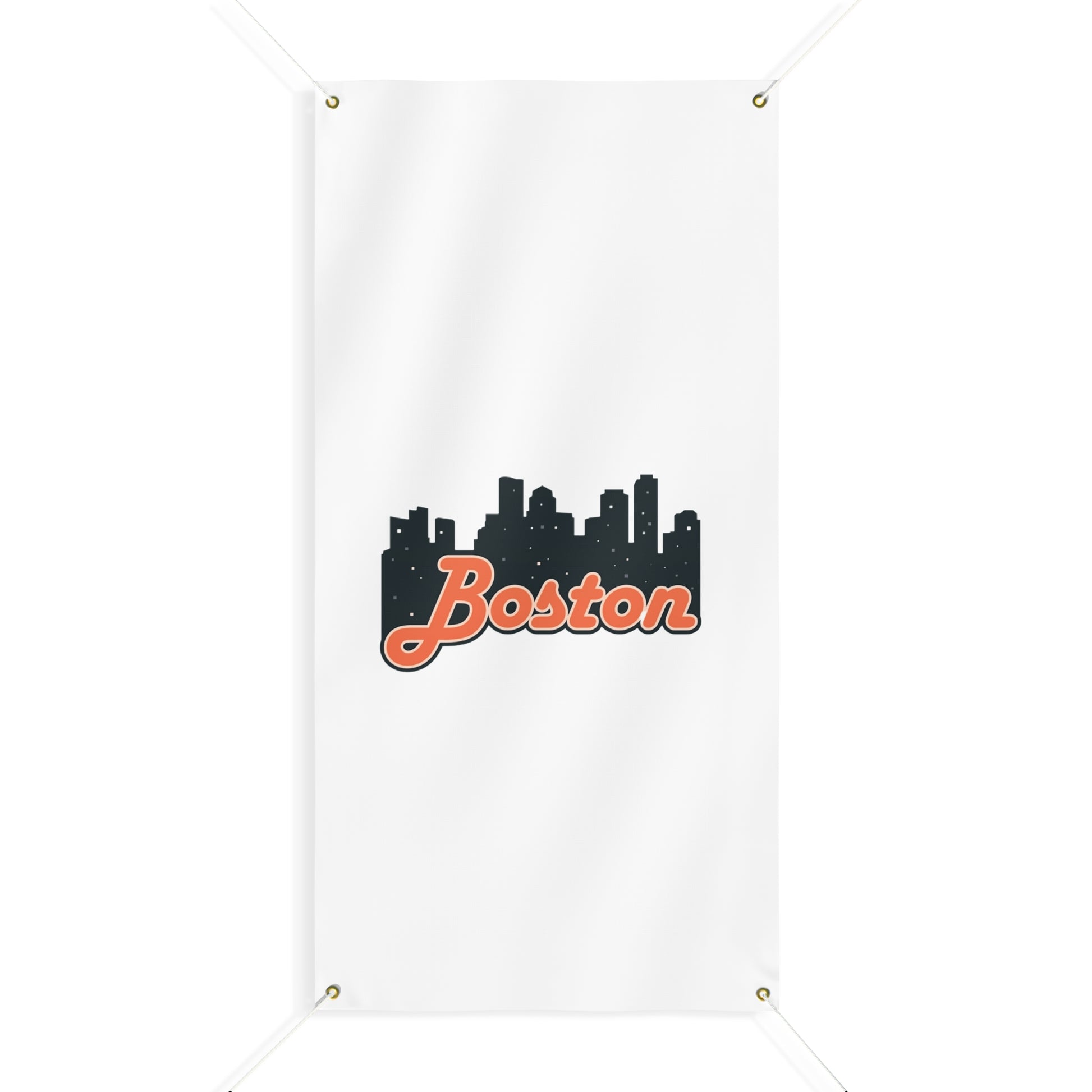 Boston City Skyline Matte Banner, Personalized Wall Decor, Outdoor Party Sign, Event Decoration, Sports Theme, Gift for Boston Fans