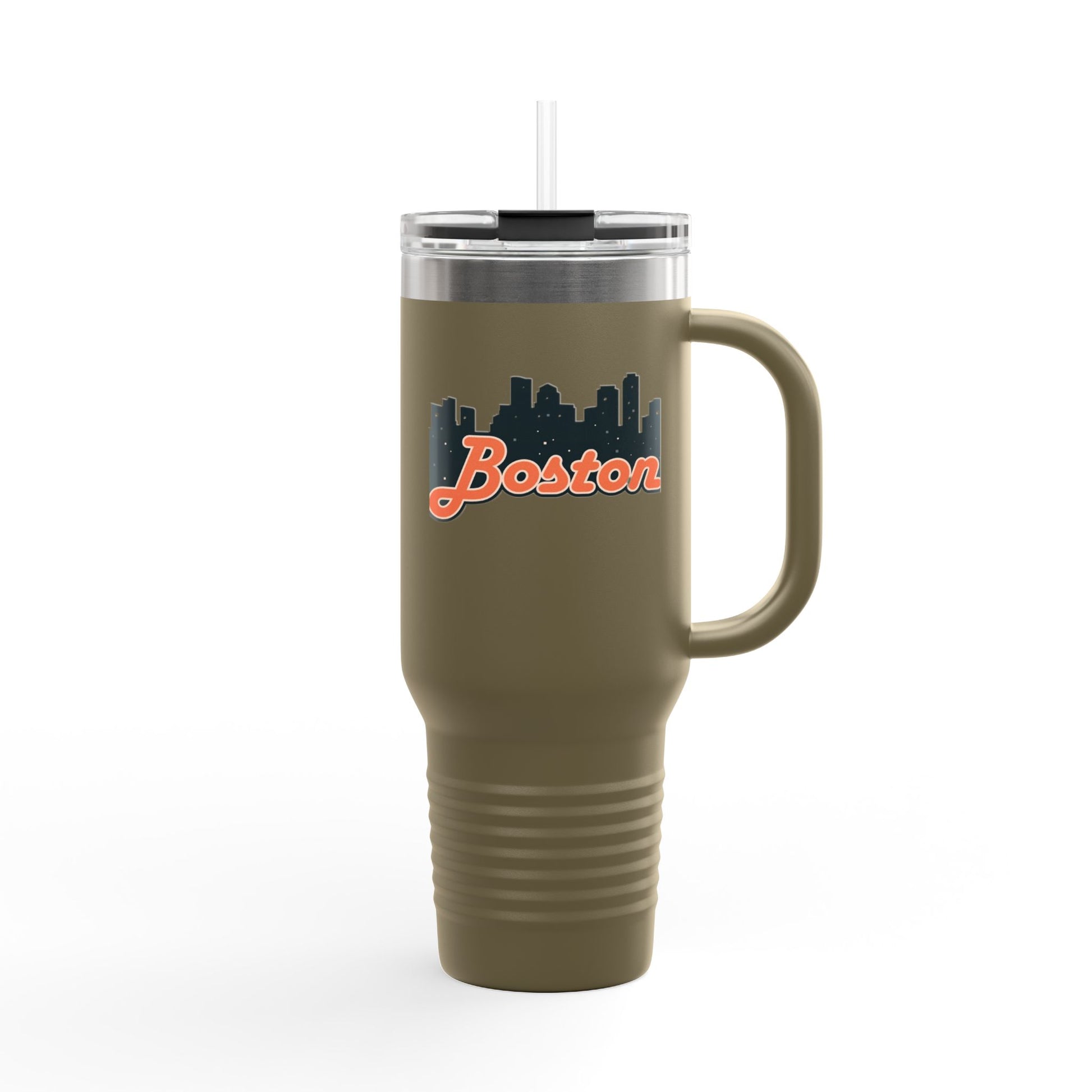 Boston Insulated Travel Mug | 40oz Thermal Cup for Coffee, Personalized Gifts for Her, Travel Tumbler, Souvenir Drinkware, Holiday Essential