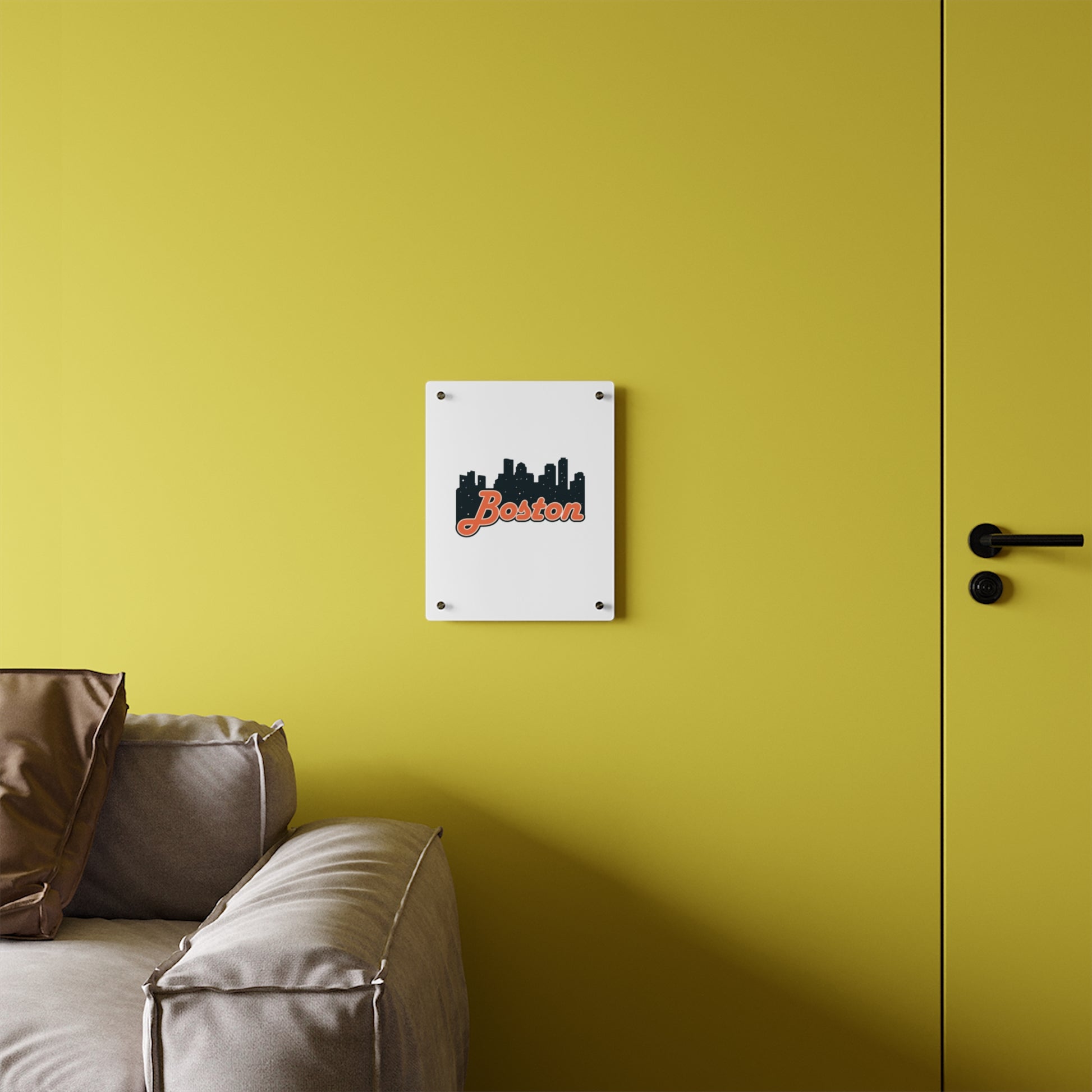Boston Acrylic Wall Art Panel, Modern Home Decor, City Skyline Wall Art, Urban Wall Decor, Unique Gift Idea, Boston Souvenir