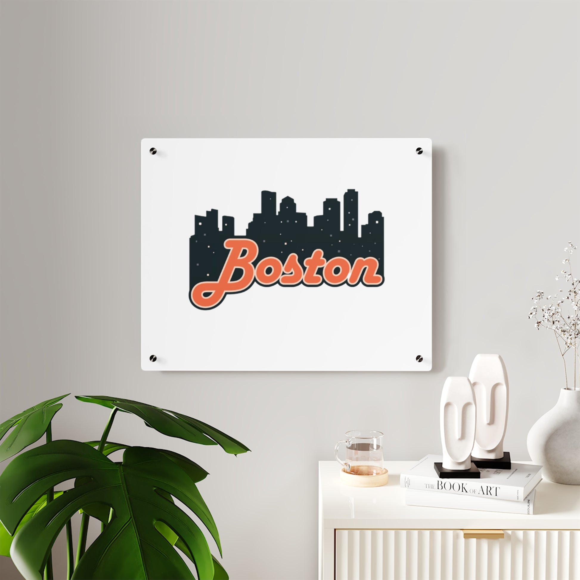 Boston Acrylic Wall Art Panel, Modern Home Decor, City Skyline Wall Art, Urban Wall Decor, Unique Gift Idea, Boston Souvenir