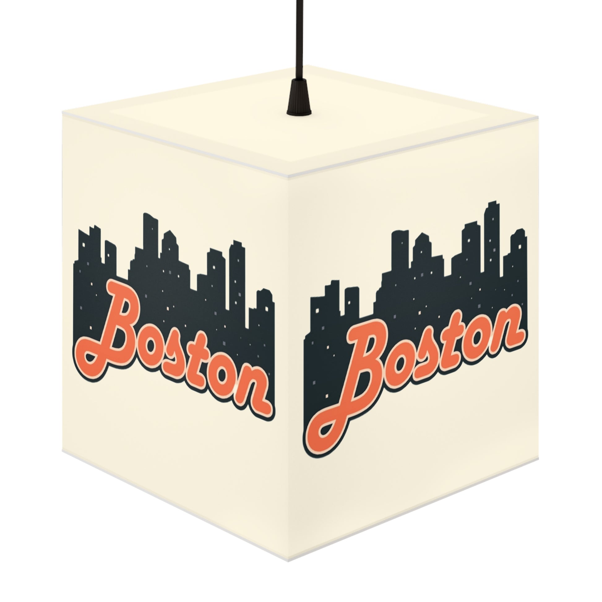 Boston Cityscape Light Cube Lamp, Urban Decor, Modern Home Lighting, Unique Gift, City Lover's Nightlight