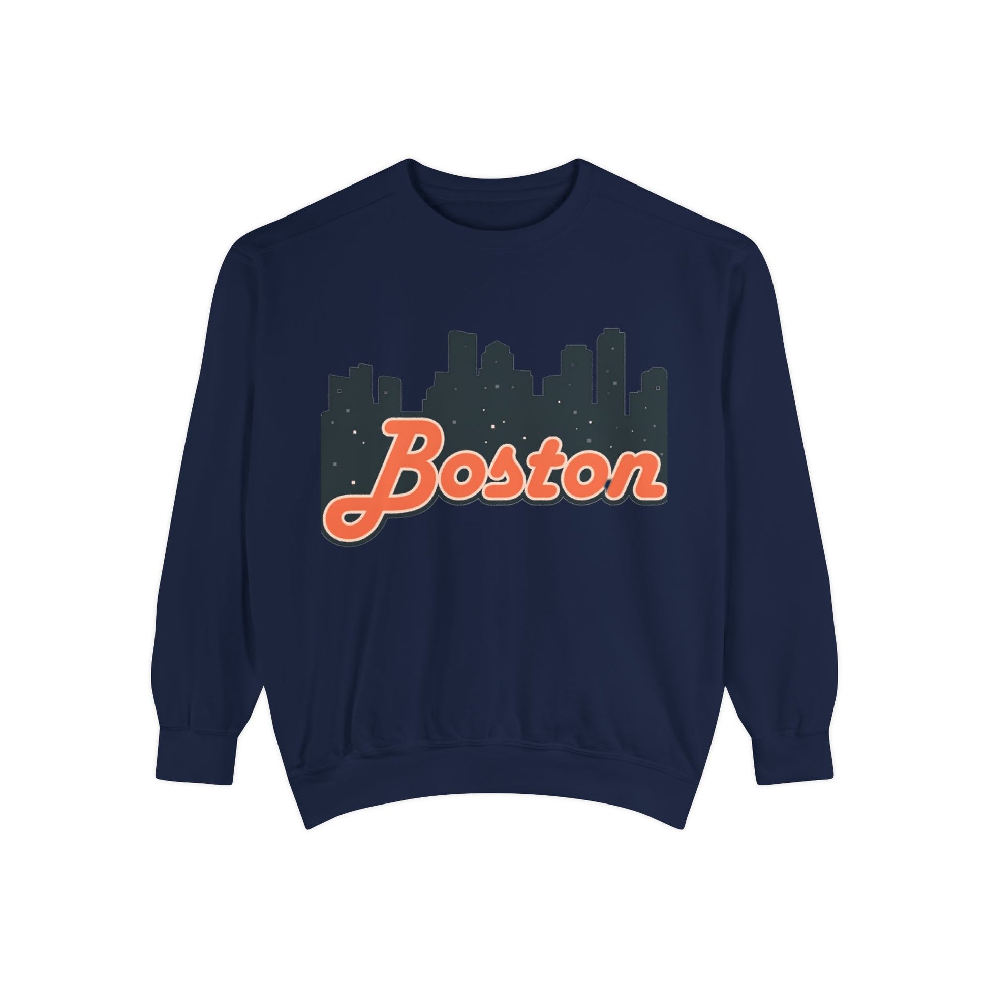 Boston City Skyline Unisex Sweatshirt, Cozy Streetwear, Perfect for Fall Outfits, Gift for Boston Lovers, Travel Apparel