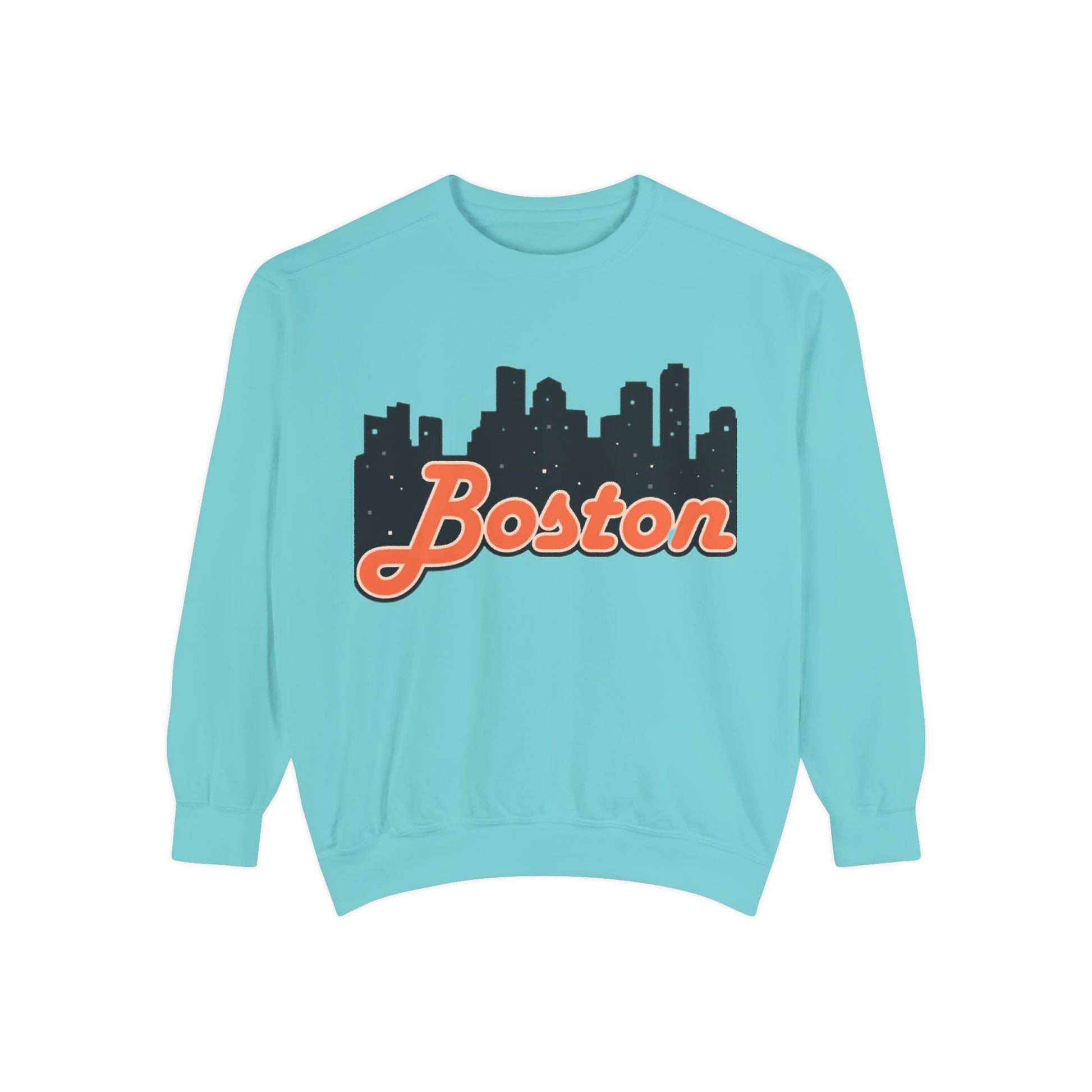 Boston City Skyline Unisex Sweatshirt, Cozy Streetwear, Perfect for Fall Outfits, Gift for Boston Lovers, Travel Apparel