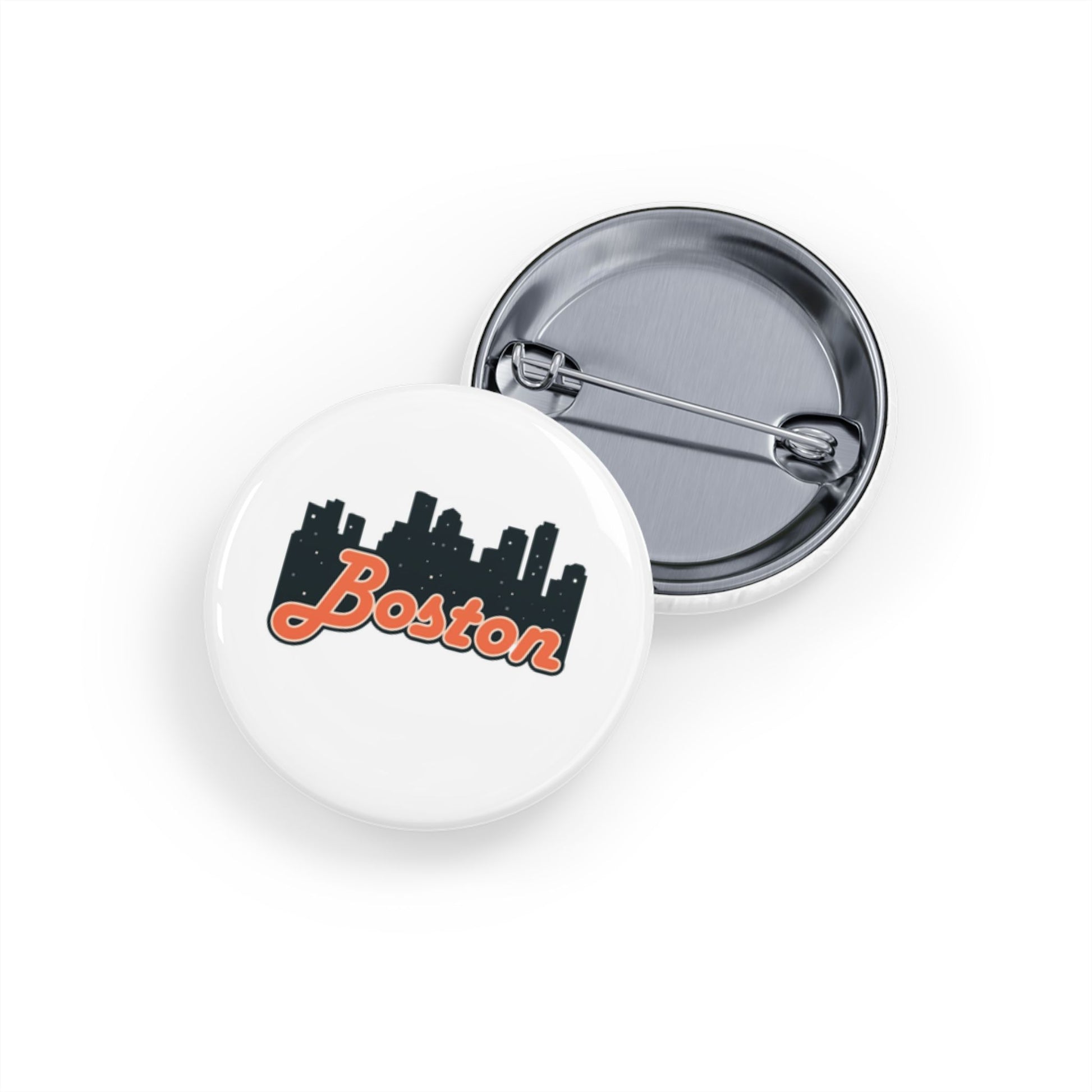 Boston Cityscape Round Pins, Enamel Badges for Jackets, Travel Souvenirs, Gifts for Him/Her, Nostalgic Accessories, Collector's Items