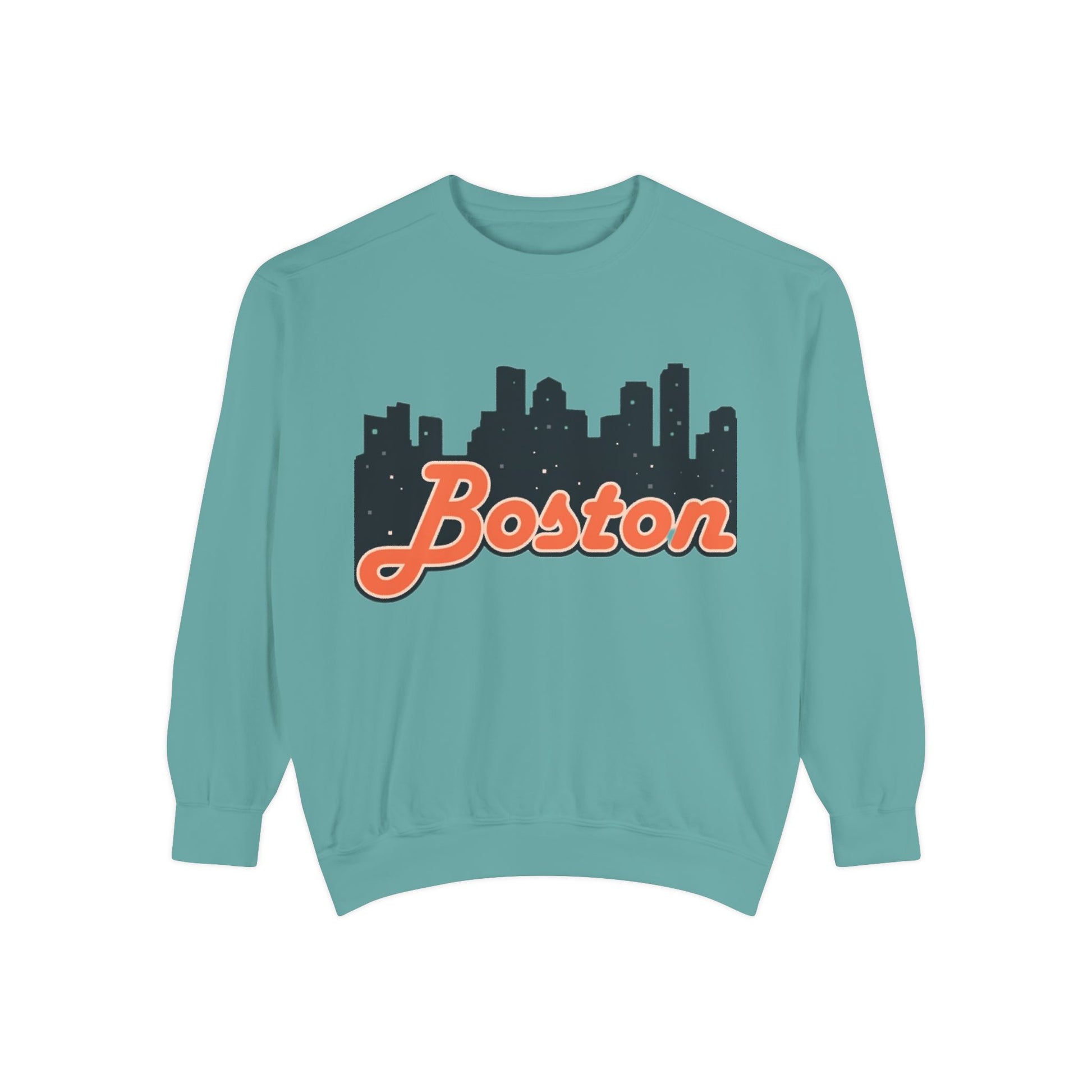 Boston City Skyline Unisex Sweatshirt, Cozy Streetwear, Perfect for Fall Outfits, Gift for Boston Lovers, Travel Apparel