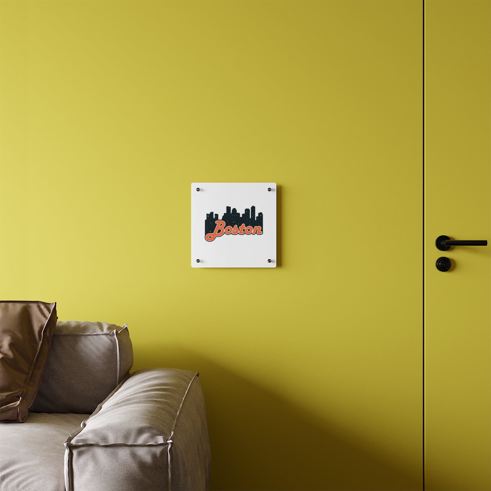 Boston Acrylic Wall Art Panel, Modern Home Decor, City Skyline Wall Art, Urban Wall Decor, Unique Gift Idea, Boston Souvenir