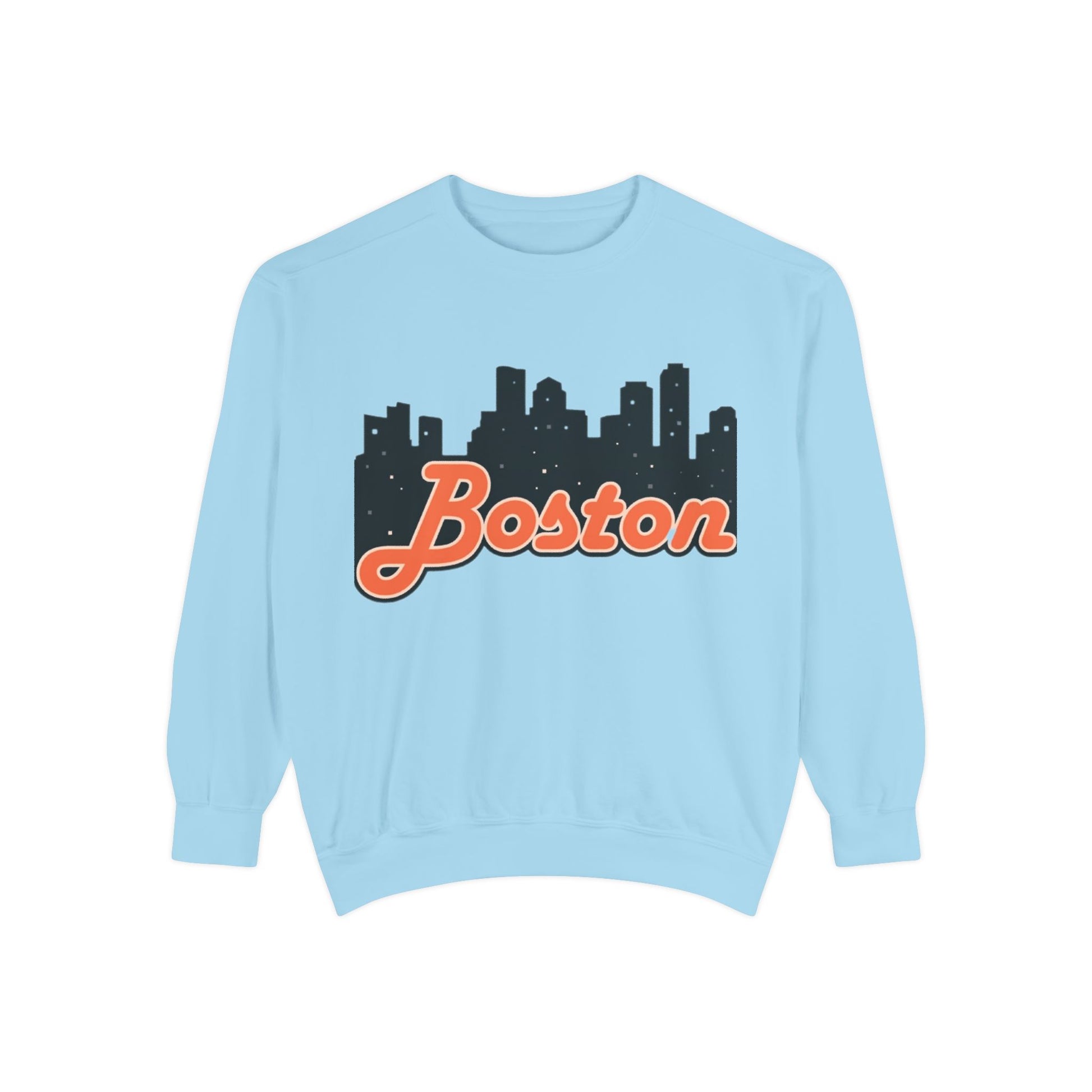 Boston City Skyline Unisex Sweatshirt, Cozy Streetwear, Perfect for Fall Outfits, Gift for Boston Lovers, Travel Apparel