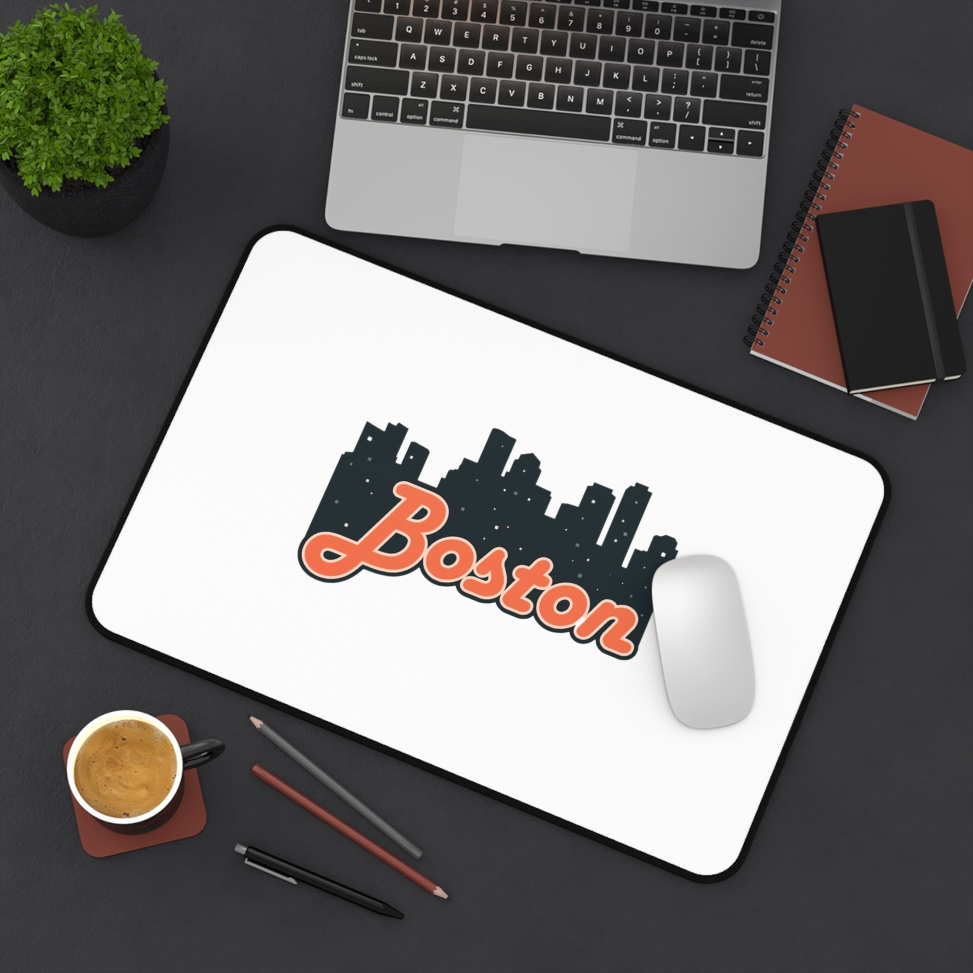 Boston Cityscape Desk Mat, Office Decor, Home Office Accessory, Gamers Desk Pad, Unique Gift for Boston Lovers