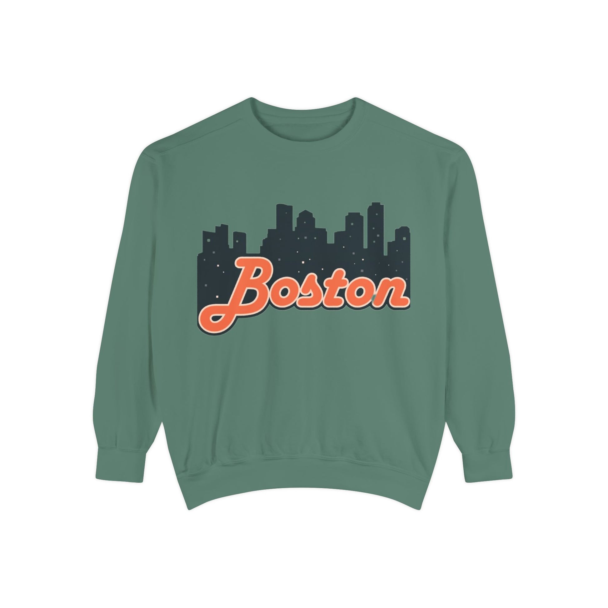 Boston City Skyline Unisex Sweatshirt, Cozy Streetwear, Perfect for Fall Outfits, Gift for Boston Lovers, Travel Apparel
