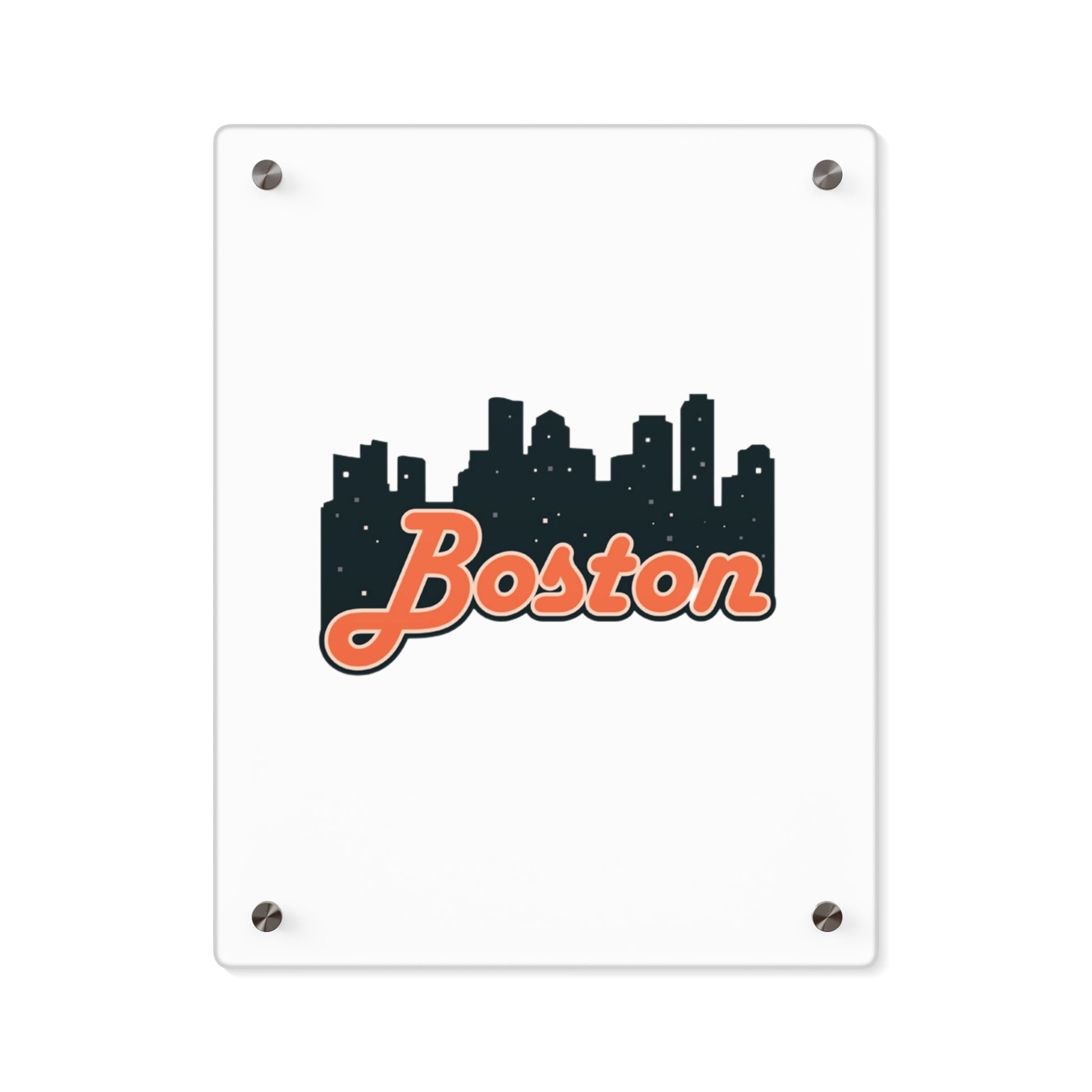 Boston Acrylic Wall Art Panel, Modern Home Decor, City Skyline Wall Art, Urban Wall Decor, Unique Gift Idea, Boston Souvenir