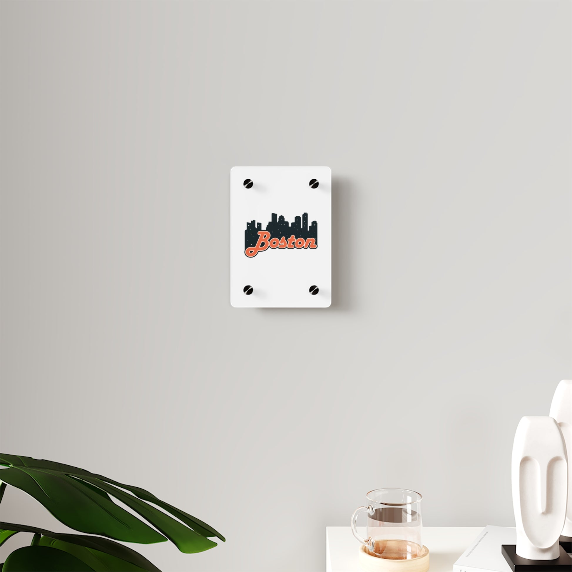 Boston Acrylic Wall Art Panel, Modern Home Decor, City Skyline Wall Art, Urban Wall Decor, Unique Gift Idea, Boston Souvenir