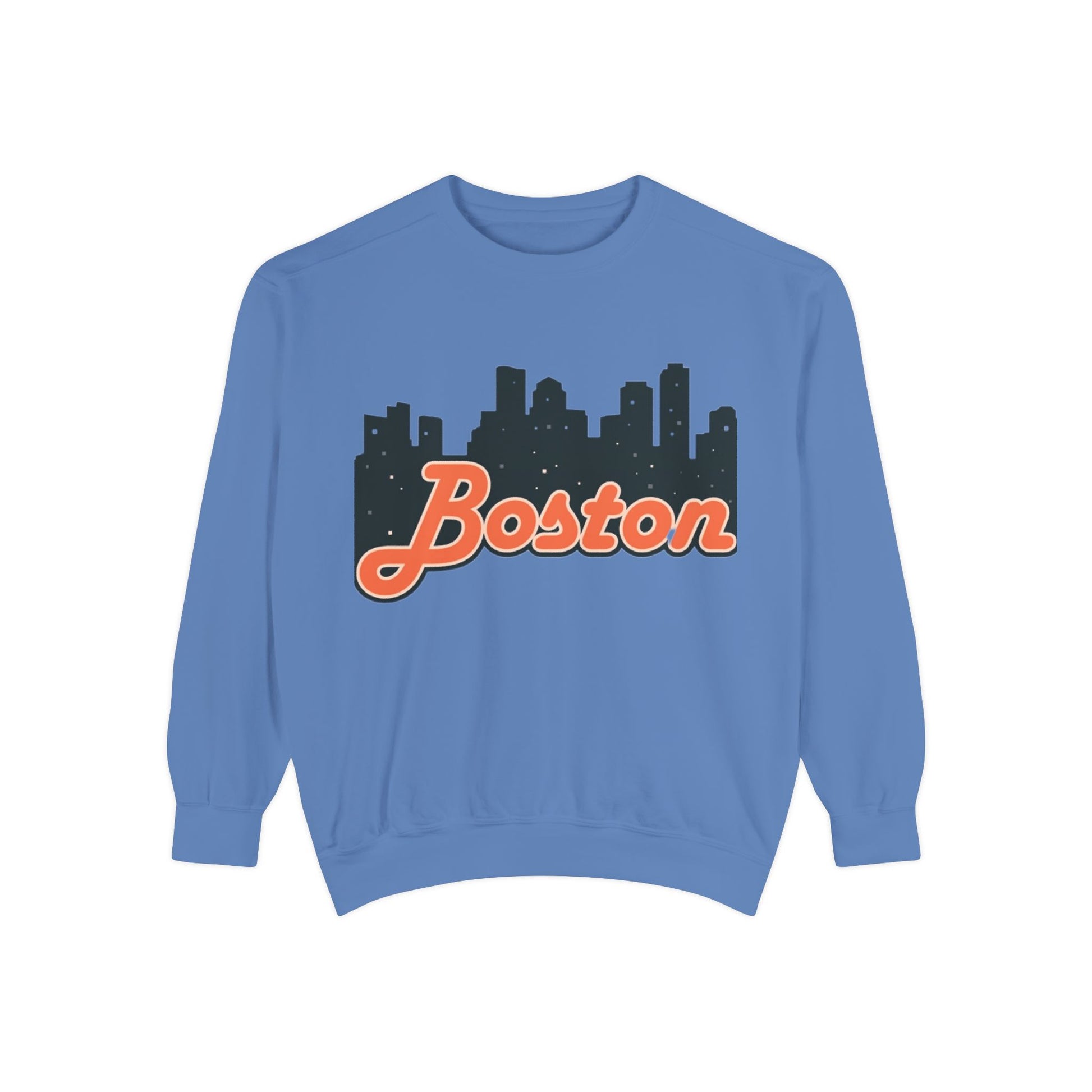 Boston City Skyline Unisex Sweatshirt, Cozy Streetwear, Perfect for Fall Outfits, Gift for Boston Lovers, Travel Apparel