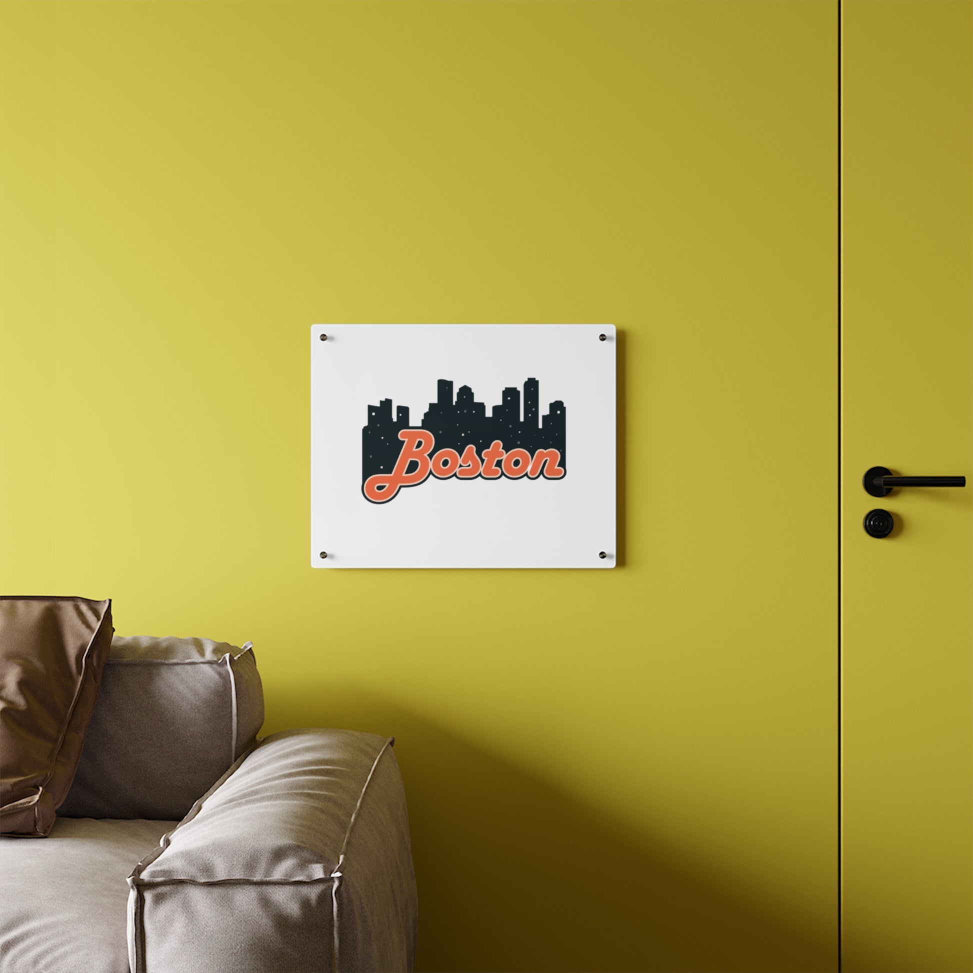 Boston Acrylic Wall Art Panel, Modern Home Decor, City Skyline Wall Art, Urban Wall Decor, Unique Gift Idea, Boston Souvenir