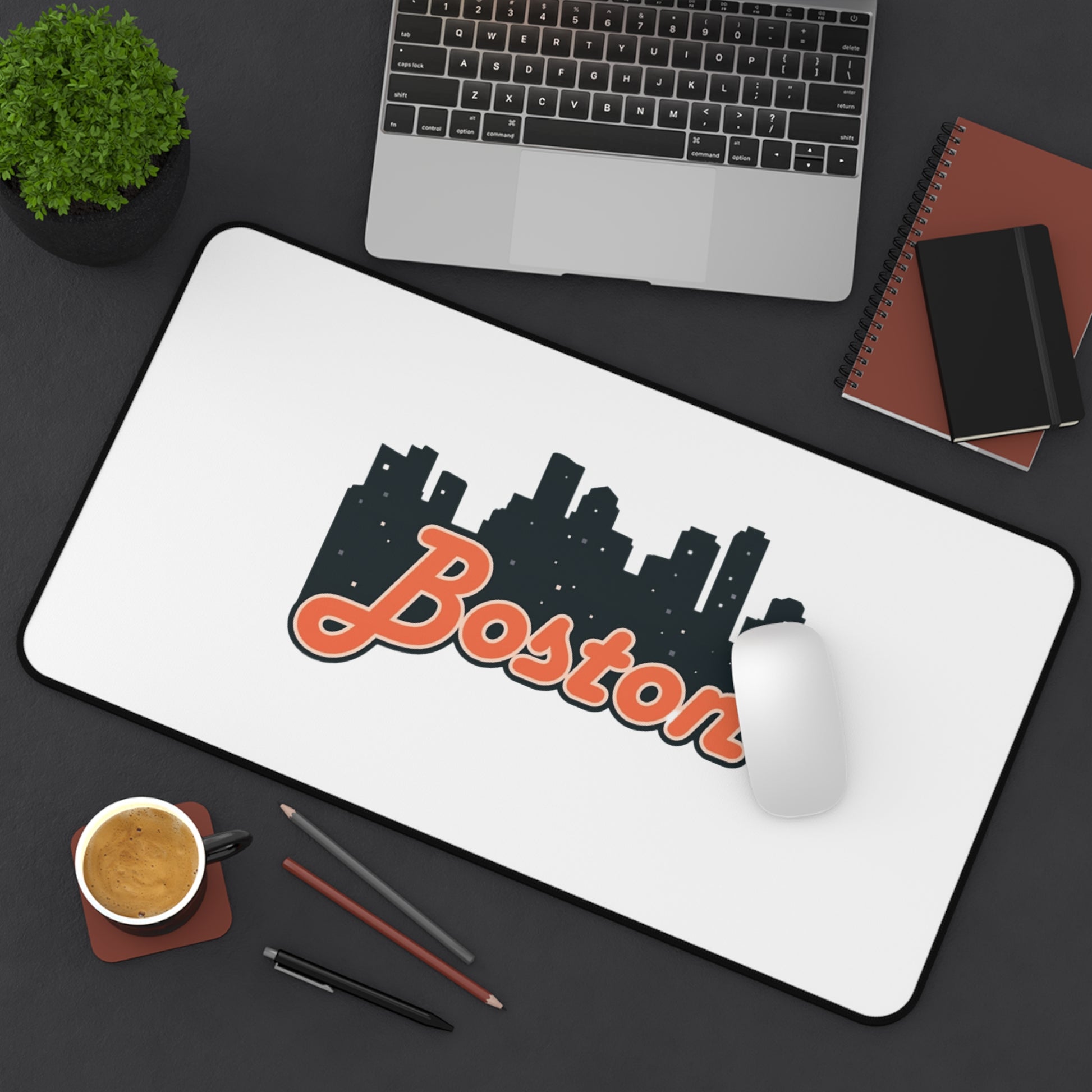 Boston Cityscape Desk Mat, Office Decor, Home Office Accessory, Gamers Desk Pad, Unique Gift for Boston Lovers