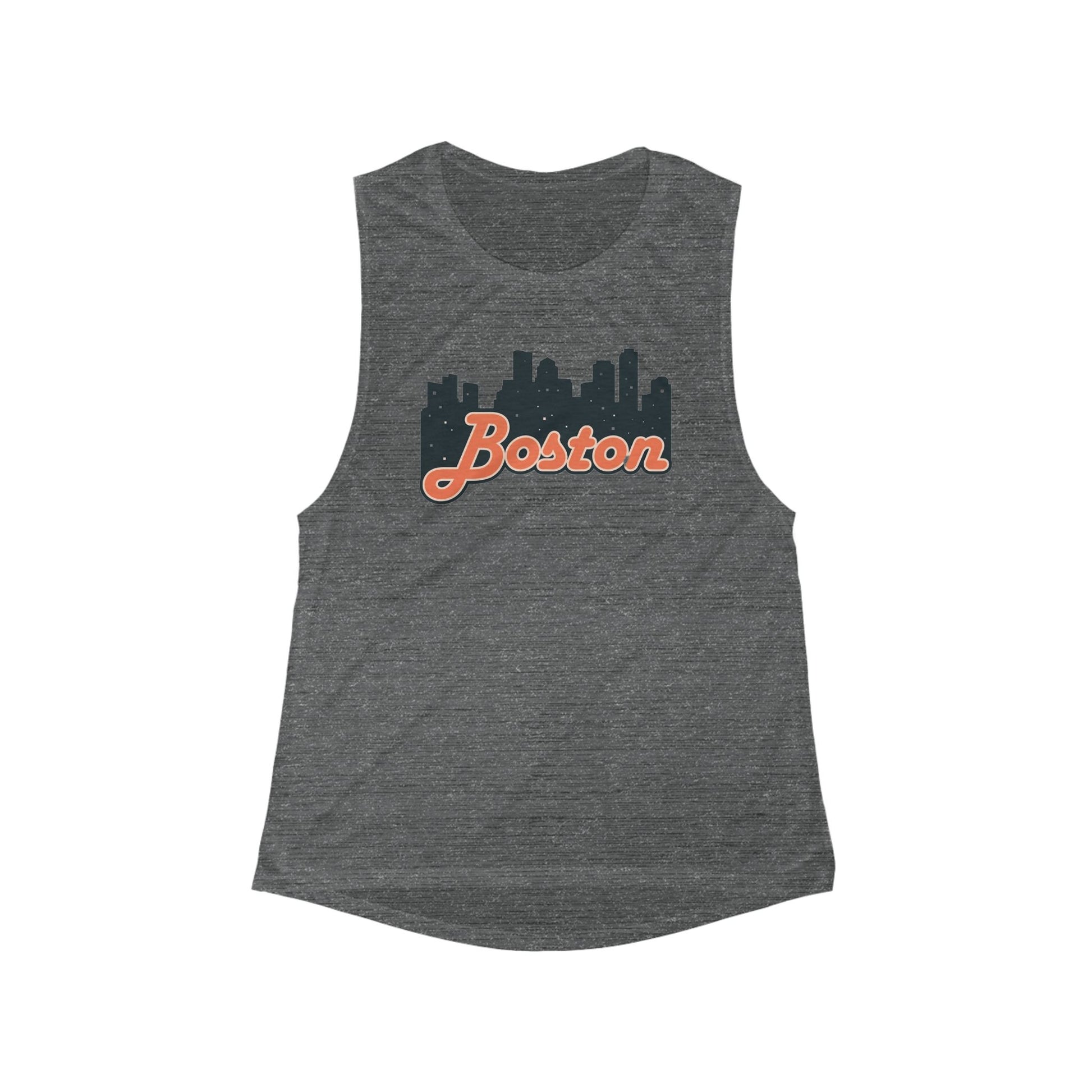 Boston Skyline Women's Flowy Tank, Summer Tee, Beachwear, Workout Top, Gift for Her, City Pride Apparel