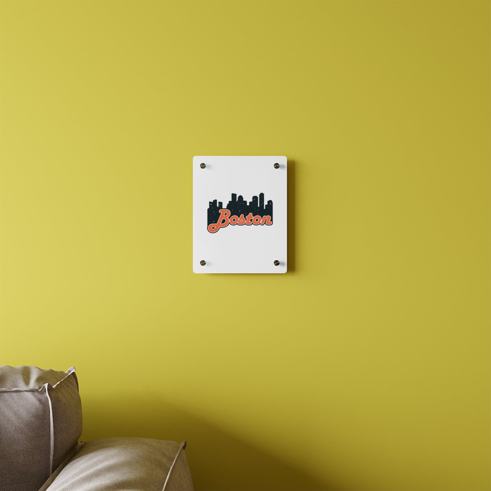 Boston Acrylic Wall Art Panel, Modern Home Decor, City Skyline Wall Art, Urban Wall Decor, Unique Gift Idea, Boston Souvenir