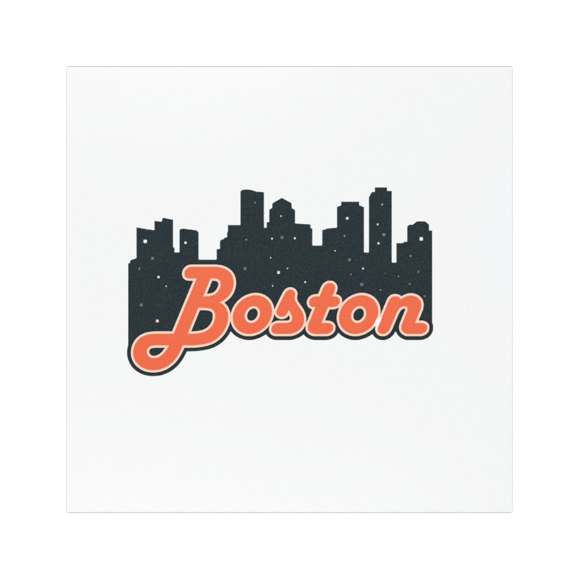 Boston Skyline Car Magnet - Urban Décor, Travel Souvenir, Gift, Auto Accessory, All-Occasion Decoration