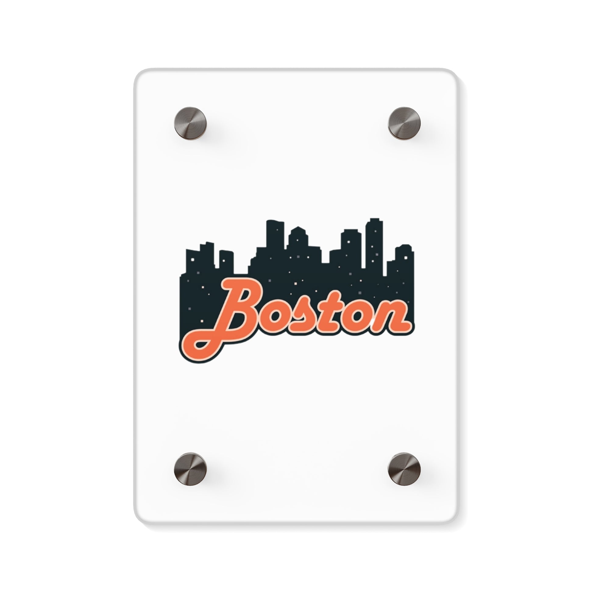 Boston Acrylic Wall Art Panel, Modern Home Decor, City Skyline Wall Art, Urban Wall Decor, Unique Gift Idea, Boston Souvenir