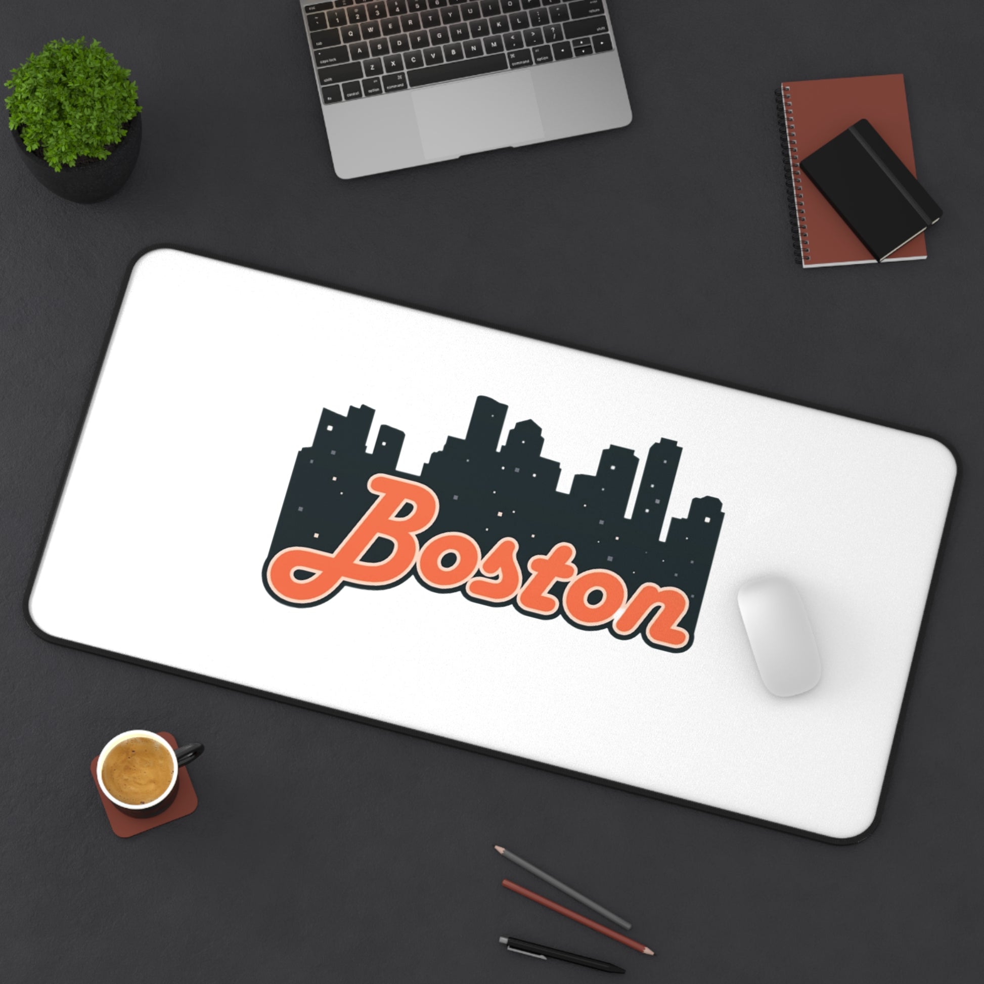 Boston Cityscape Desk Mat, Office Decor, Home Office Accessory, Gamers Desk Pad, Unique Gift for Boston Lovers