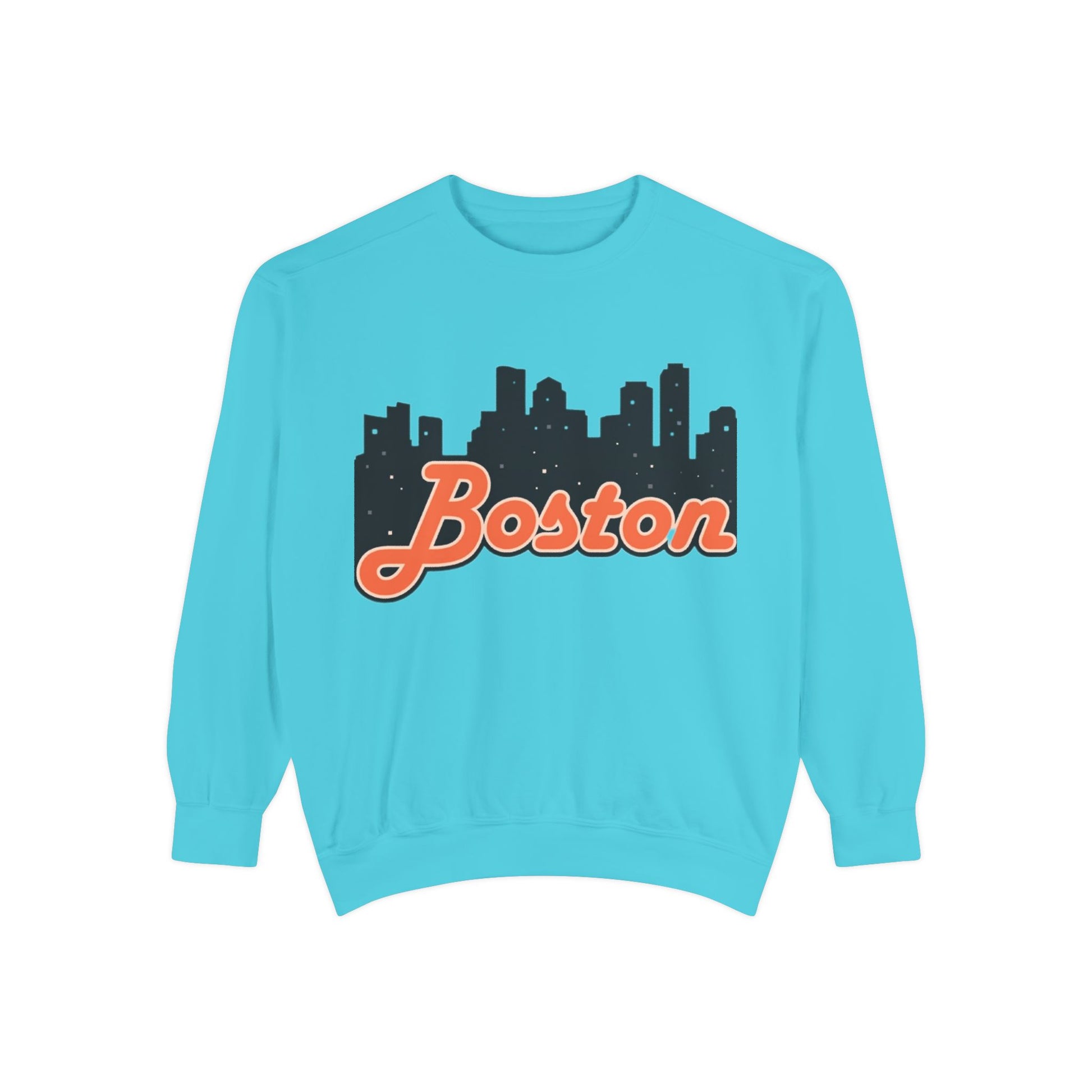 Boston City Skyline Unisex Sweatshirt, Cozy Streetwear, Perfect for Fall Outfits, Gift for Boston Lovers, Travel Apparel