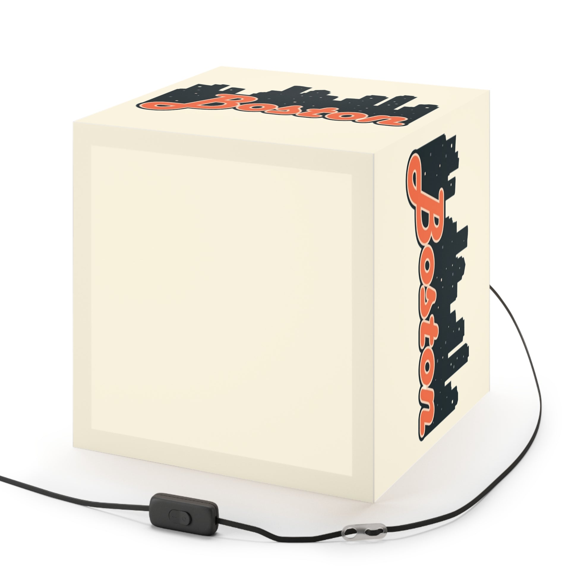 Boston Cityscape Light Cube Lamp, Urban Decor, Modern Home Lighting, Unique Gift, City Lover's Nightlight
