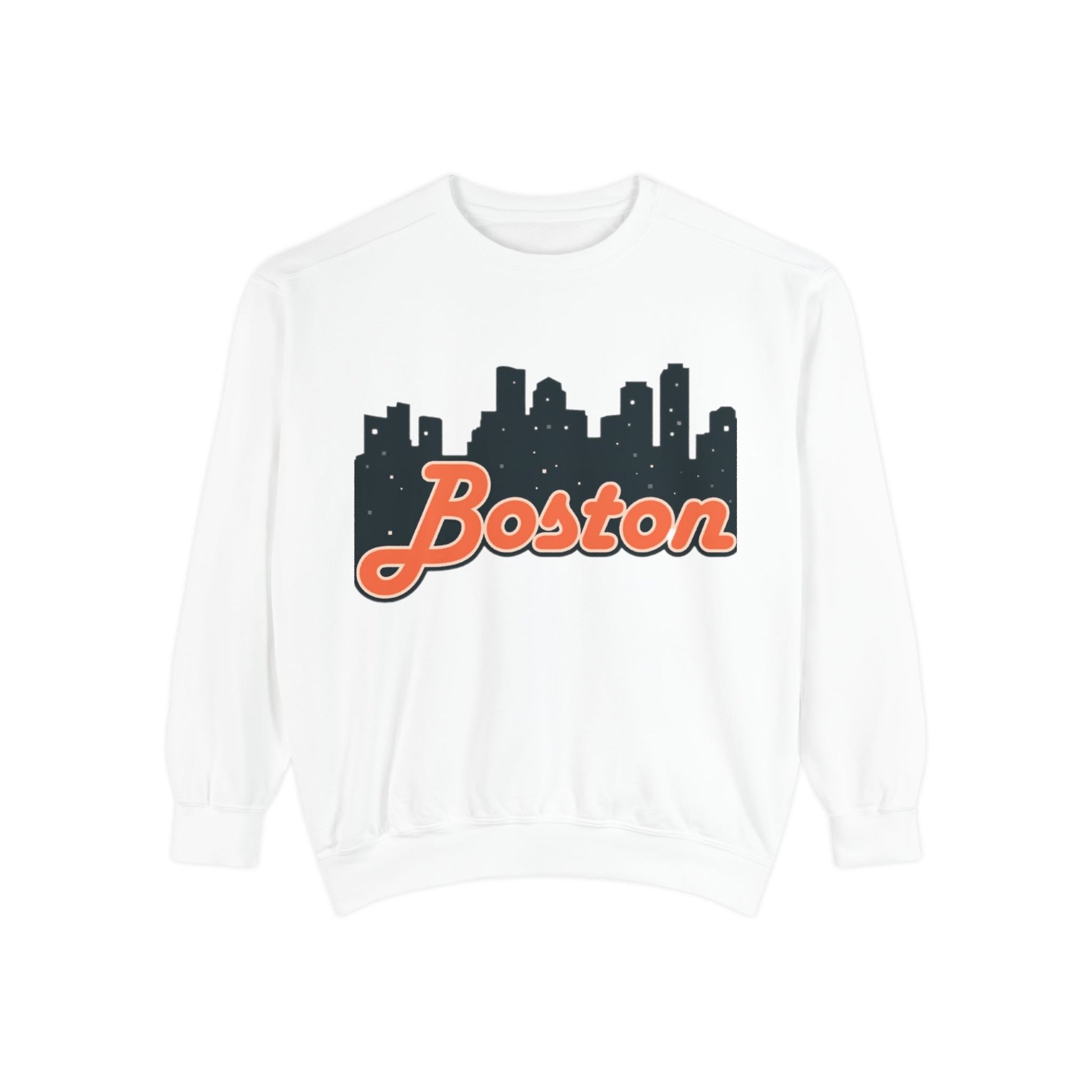Boston City Skyline Unisex Sweatshirt, Cozy Streetwear, Perfect for Fall Outfits, Gift for Boston Lovers, Travel Apparel