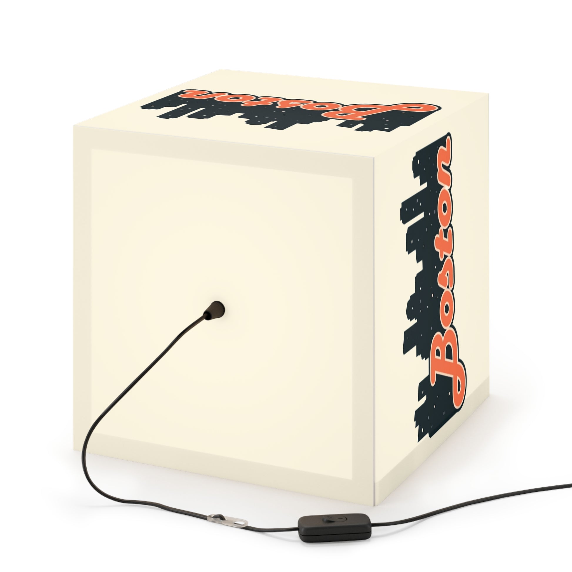 Boston Cityscape Light Cube Lamp, Urban Decor, Modern Home Lighting, Unique Gift, City Lover's Nightlight