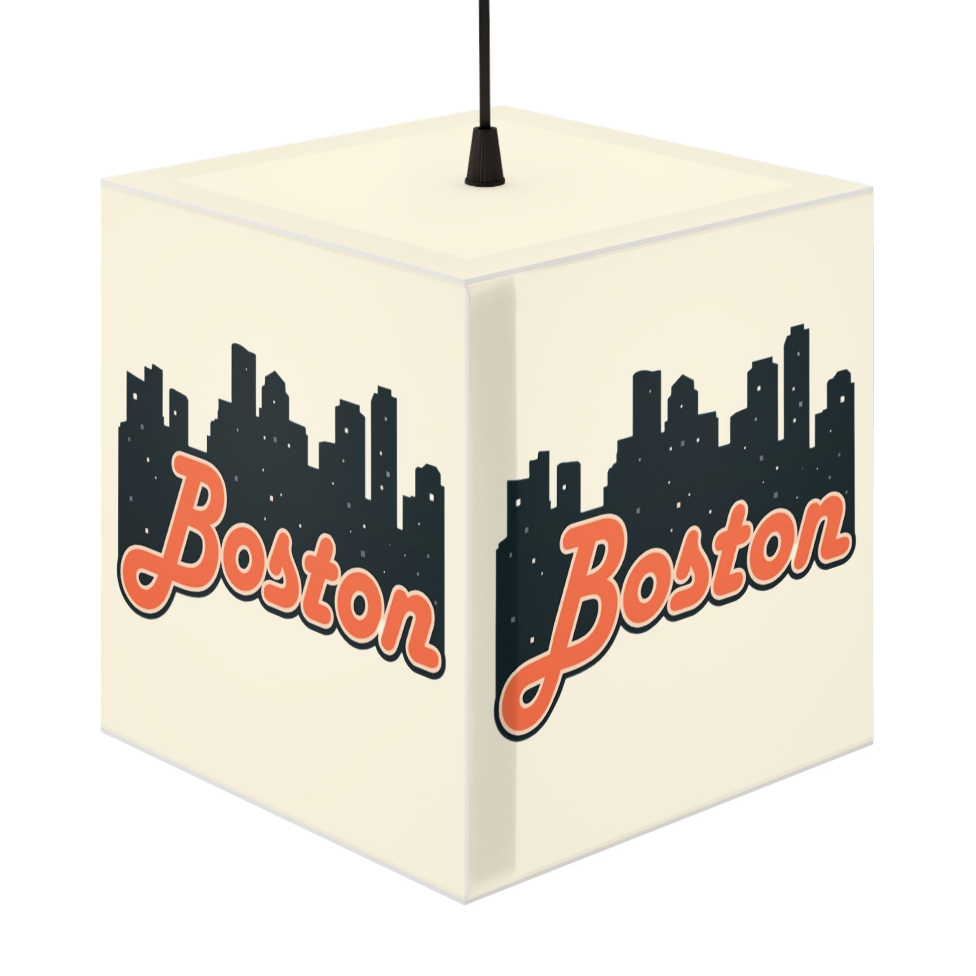 Boston Cityscape Light Cube Lamp, Urban Decor, Modern Home Lighting, Unique Gift, City Lover's Nightlight