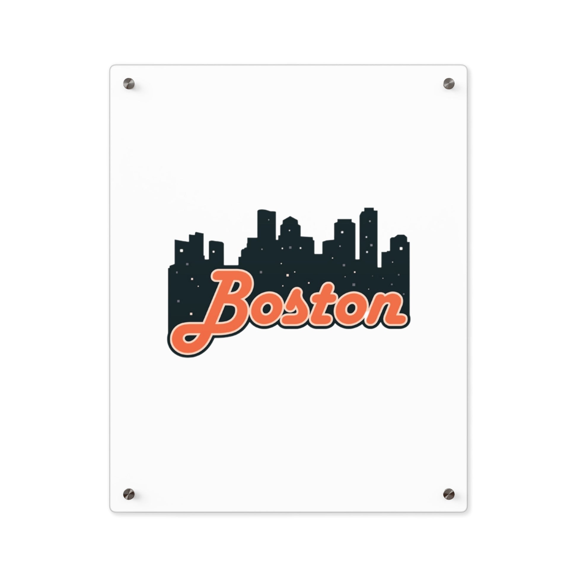Boston Acrylic Wall Art Panel, Modern Home Decor, City Skyline Wall Art, Urban Wall Decor, Unique Gift Idea, Boston Souvenir