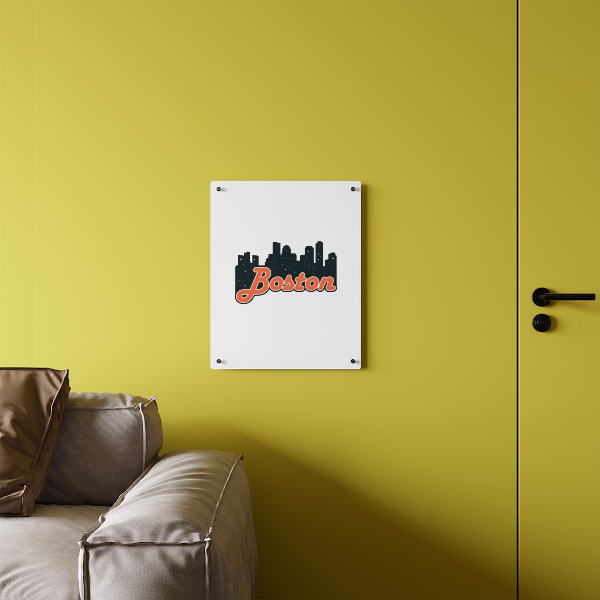 Boston Acrylic Wall Art Panel, Modern Home Decor, City Skyline Wall Art, Urban Wall Decor, Unique Gift Idea, Boston Souvenir
