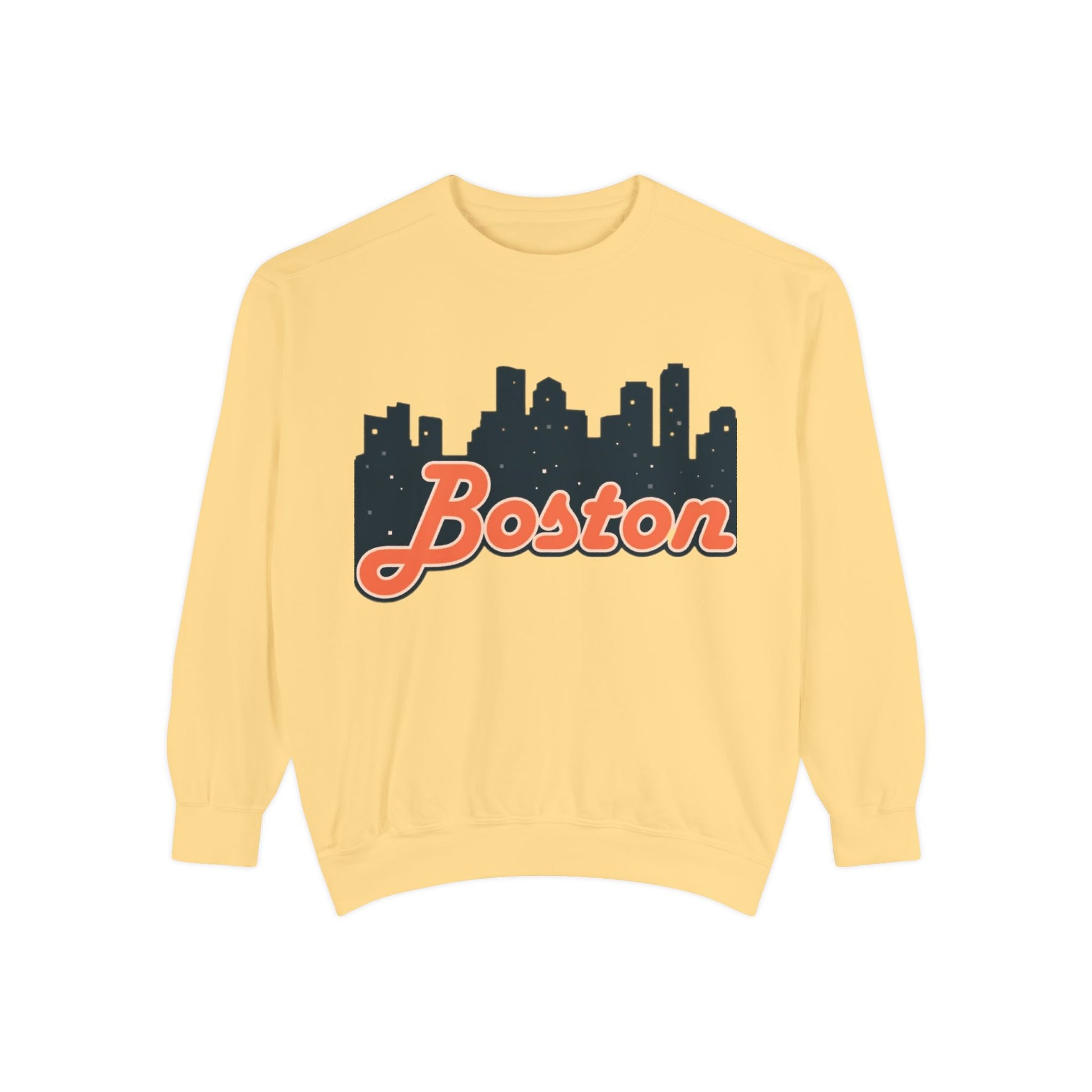 Boston City Skyline Unisex Sweatshirt, Cozy Streetwear, Perfect for Fall Outfits, Gift for Boston Lovers, Travel Apparel