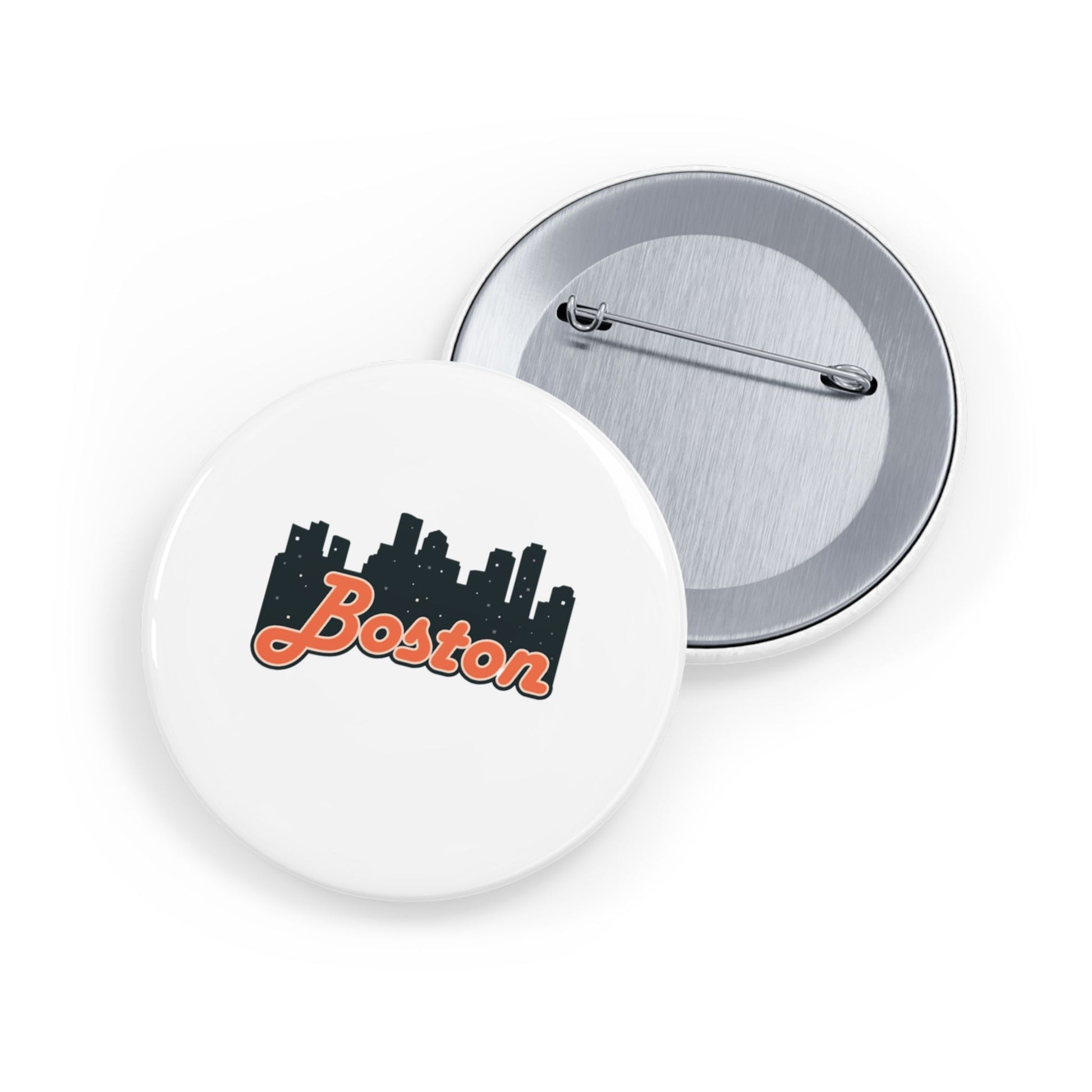 Boston Cityscape Round Pins, Enamel Badges for Jackets, Travel Souvenirs, Gifts for Him/Her, Nostalgic Accessories, Collector's Items