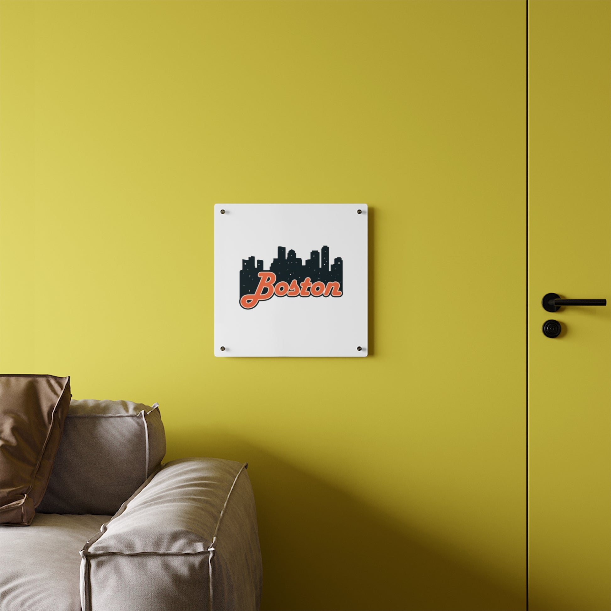 Boston Acrylic Wall Art Panel, Modern Home Decor, City Skyline Wall Art, Urban Wall Decor, Unique Gift Idea, Boston Souvenir