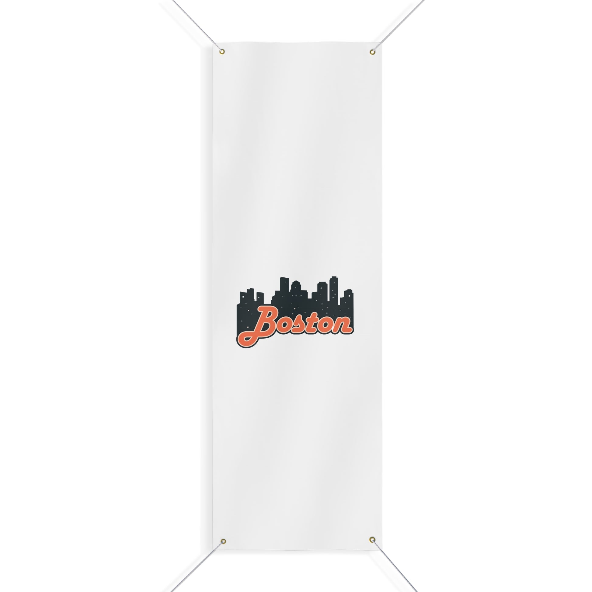 Boston City Skyline Matte Banner, Personalized Wall Decor, Outdoor Party Sign, Event Decoration, Sports Theme, Gift for Boston Fans