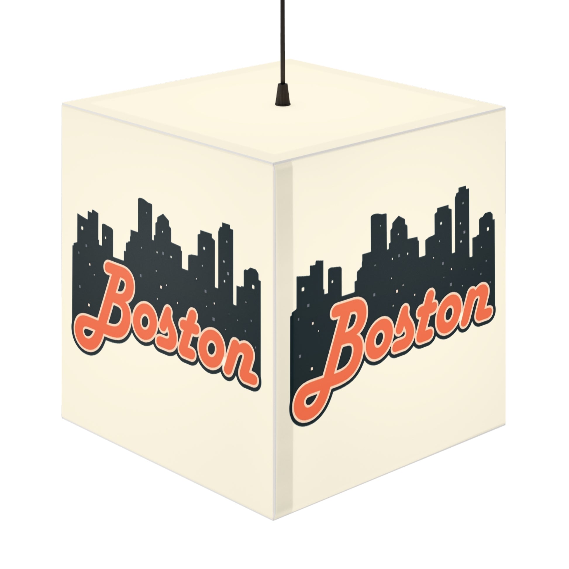 Boston Cityscape Light Cube Lamp, Urban Decor, Modern Home Lighting, Unique Gift, City Lover's Nightlight