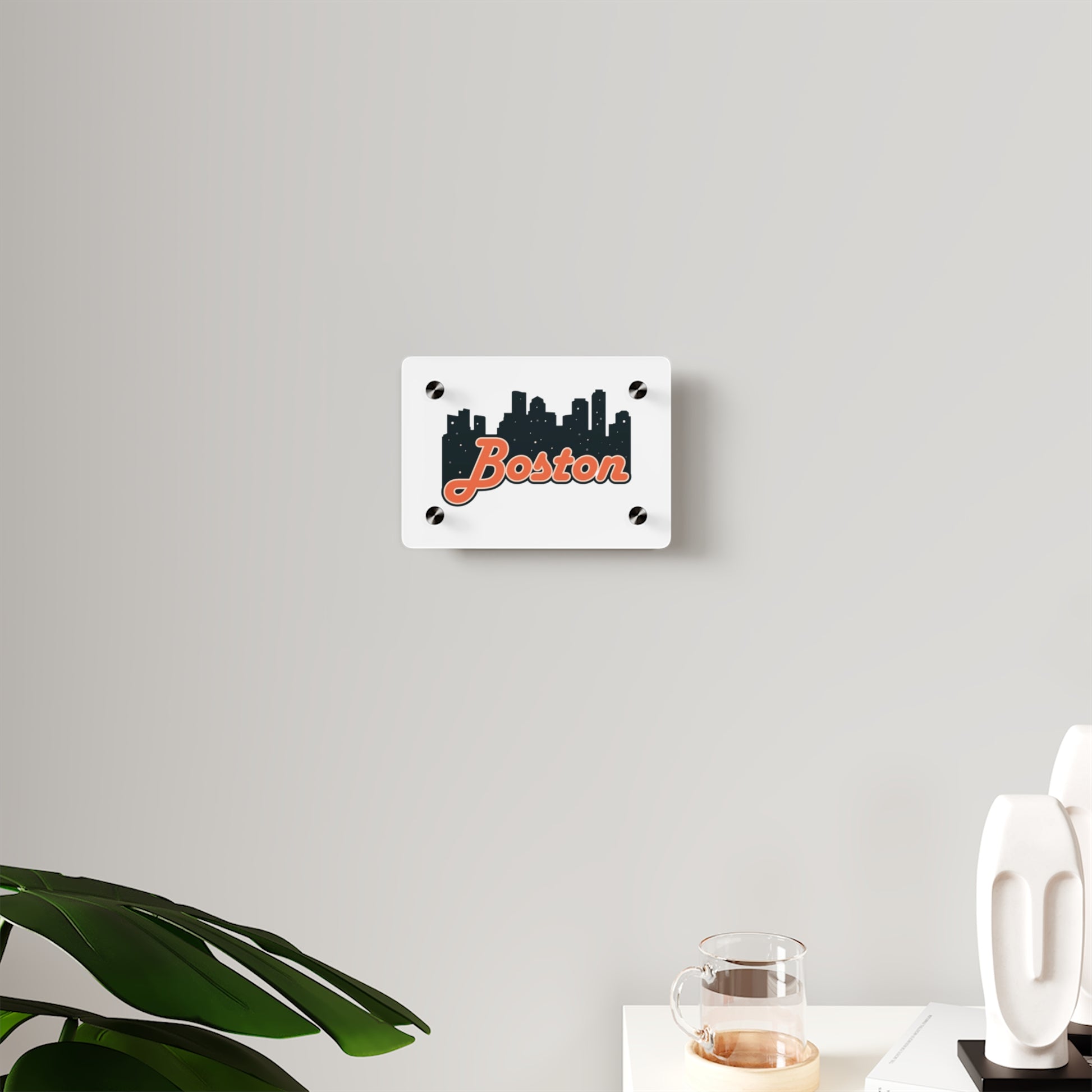 Boston Acrylic Wall Art Panel, Modern Home Decor, City Skyline Wall Art, Urban Wall Decor, Unique Gift Idea, Boston Souvenir