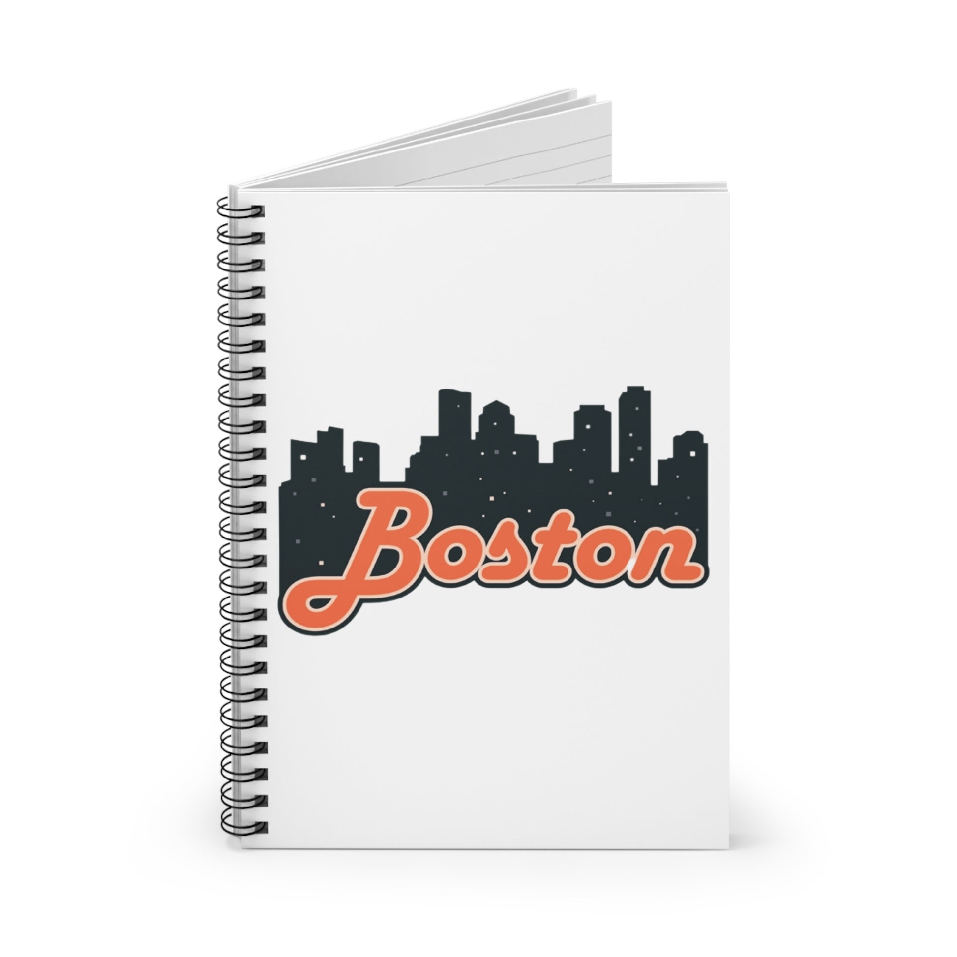Boston Skyline Spiral Notebook - Perfect for Students, Journal, Gifts, Souvenirs, Travel Diary