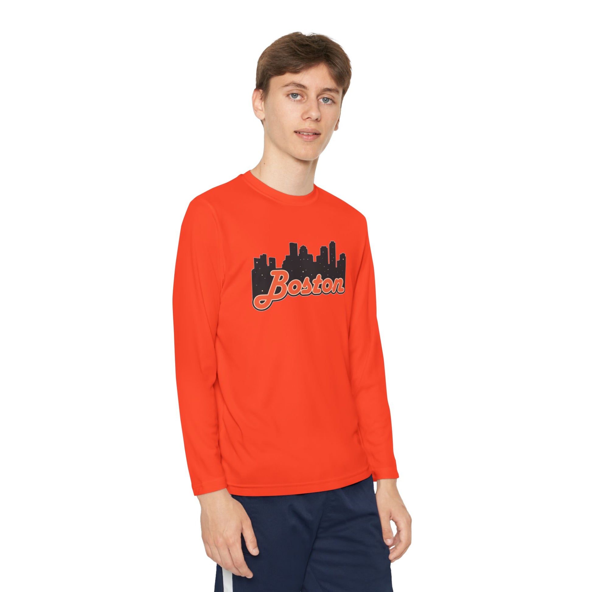 Boston Youth Long Sleeve Tee - Perfect for Sports, Casual Wear, Gift for Kids, Boston City Lovers, Birthday Gift