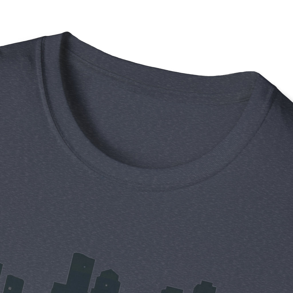 Boston Skyline Unisex Softstyle T-Shirt, City Tee, Gift for Travelers, Summer Casual Wear, Urban Style Shirt, Boston Pride