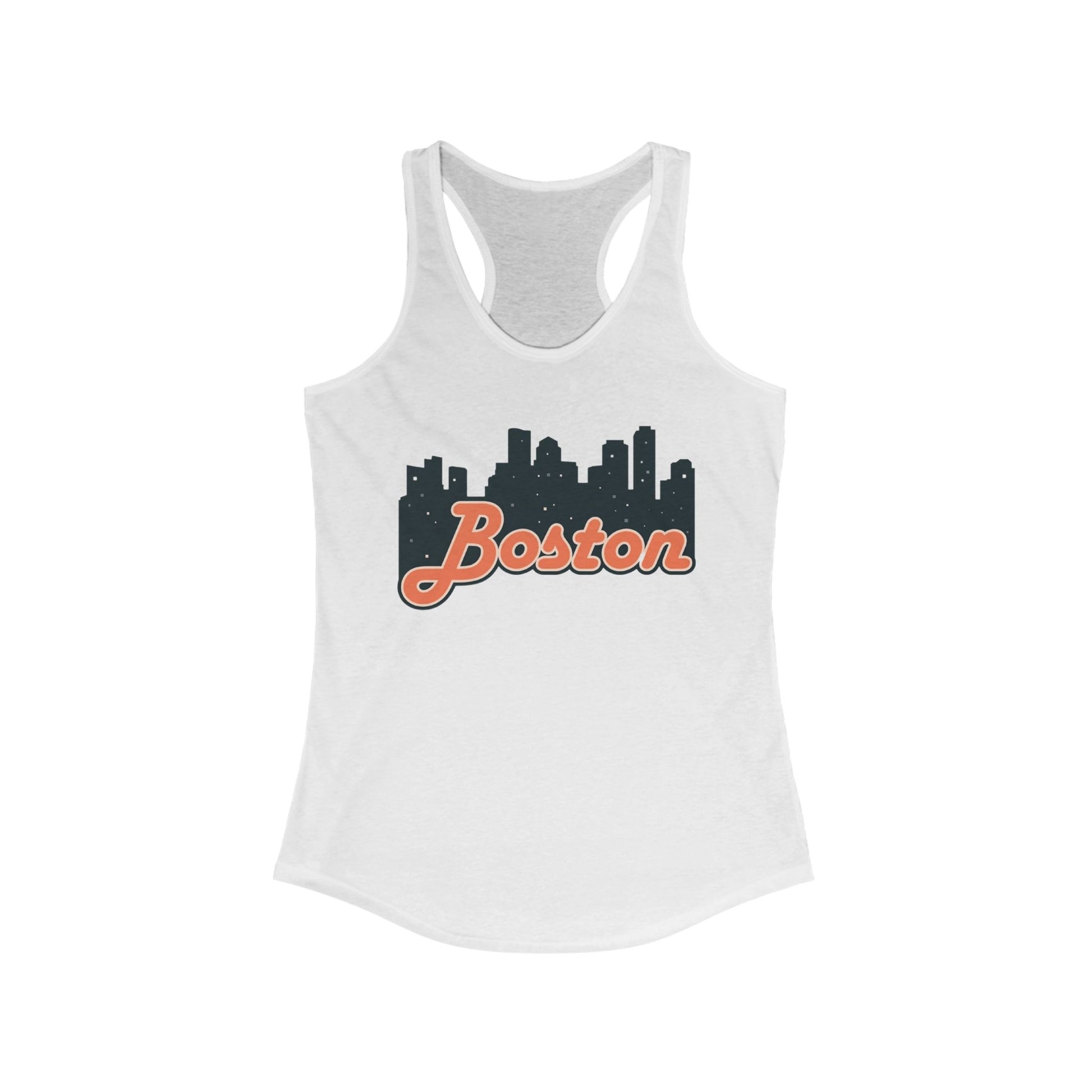 Boston Skyline Racerback Tank Top - Perfect for Summer, City Tours, Casual Wear, Gifts for Her, Travel Enthusiasts