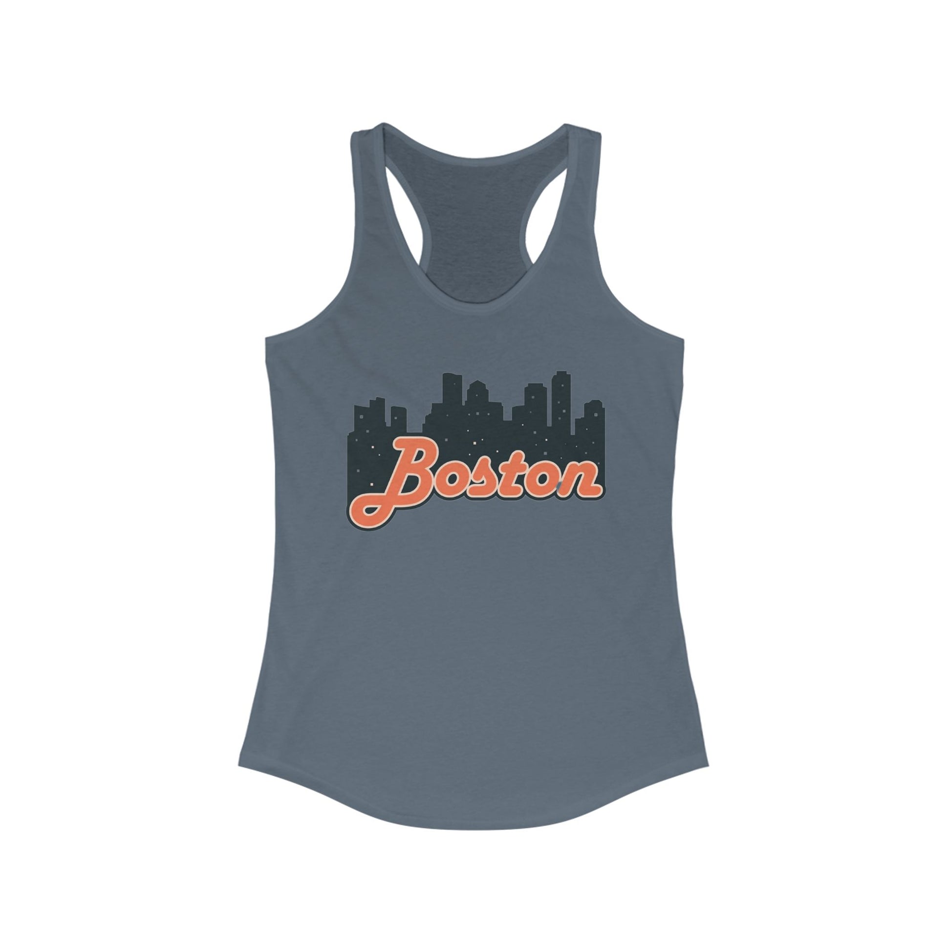 Boston Skyline Racerback Tank Top - Perfect for Summer, City Tours, Casual Wear, Gifts for Her, Travel Enthusiasts
