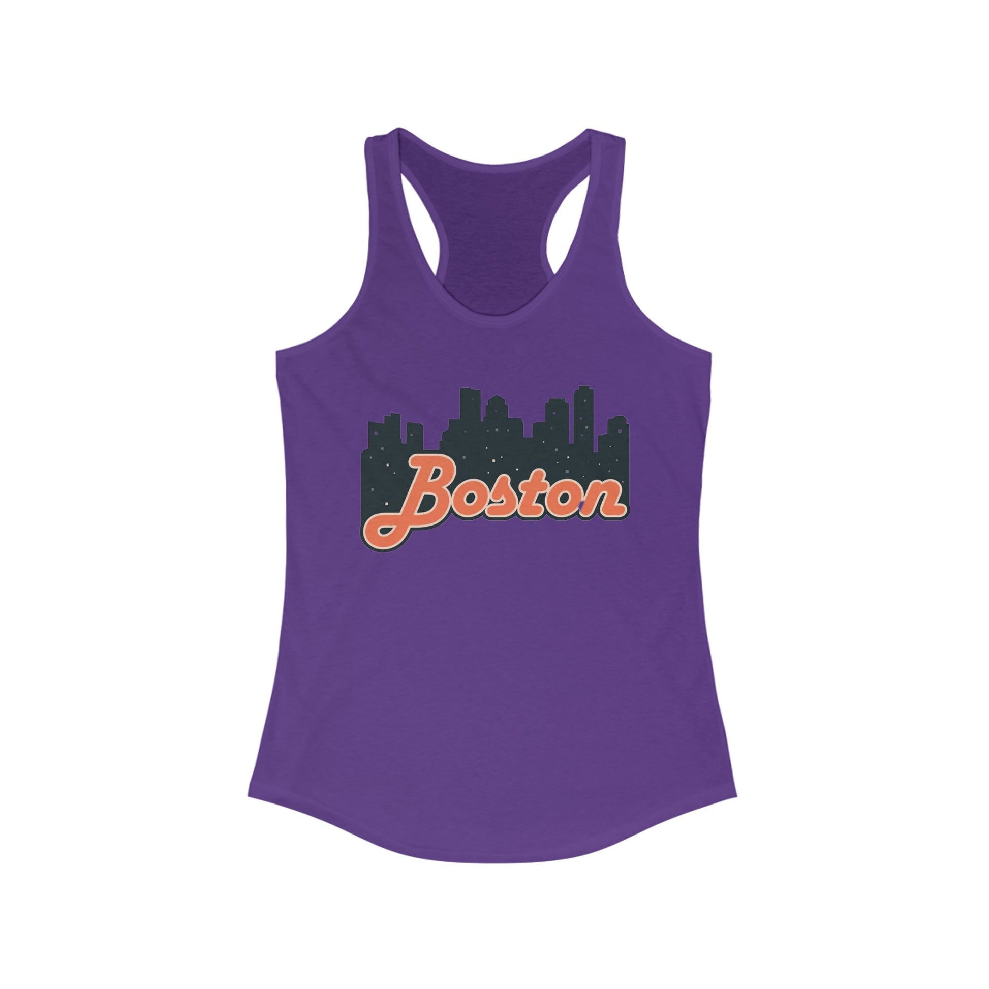Boston Skyline Racerback Tank Top - Perfect for Summer, City Tours, Casual Wear, Gifts for Her, Travel Enthusiasts