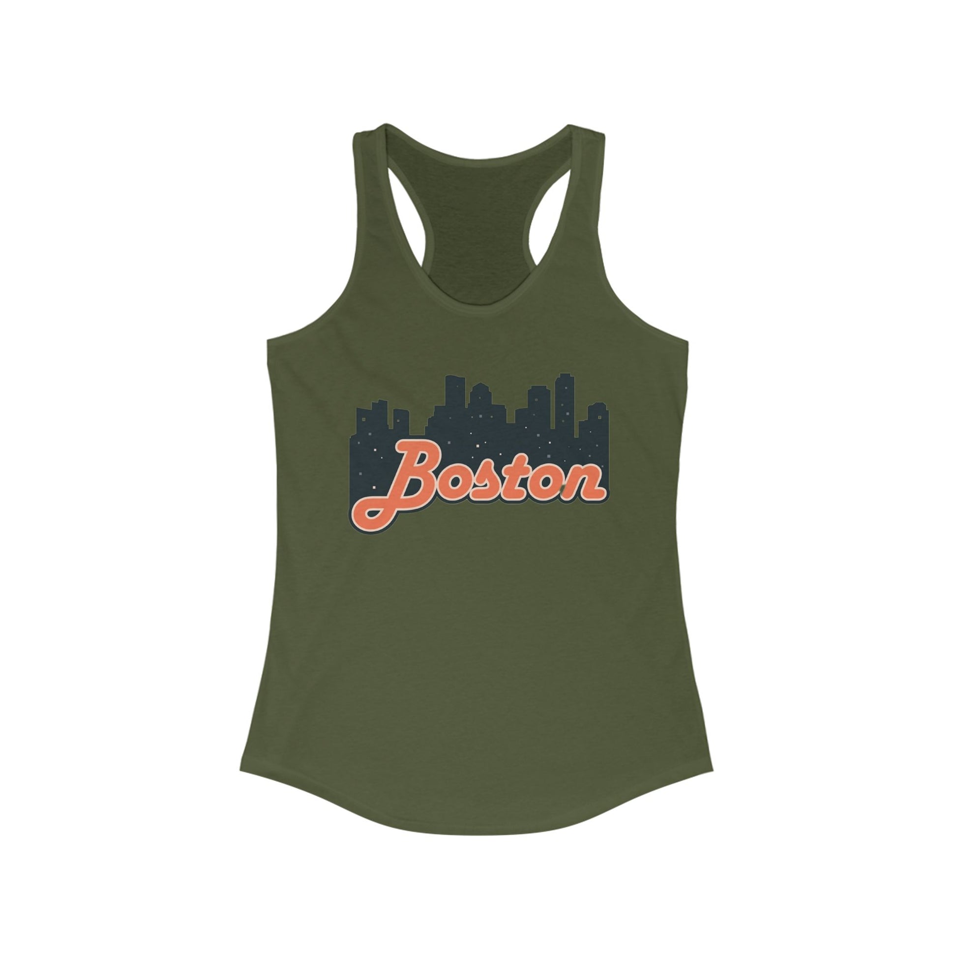 Boston Skyline Racerback Tank Top - Perfect for Summer, City Tours, Casual Wear, Gifts for Her, Travel Enthusiasts