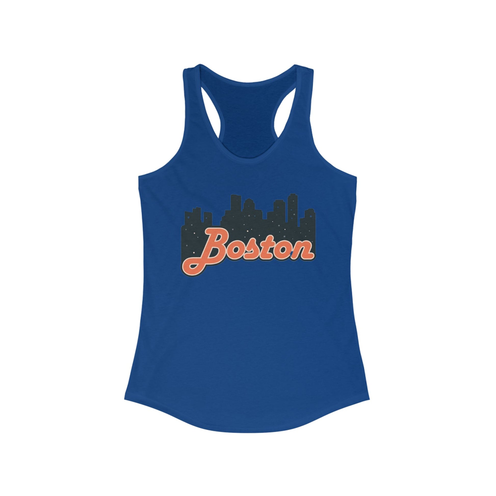 Boston Skyline Racerback Tank Top - Perfect for Summer, City Tours, Casual Wear, Gifts for Her, Travel Enthusiasts