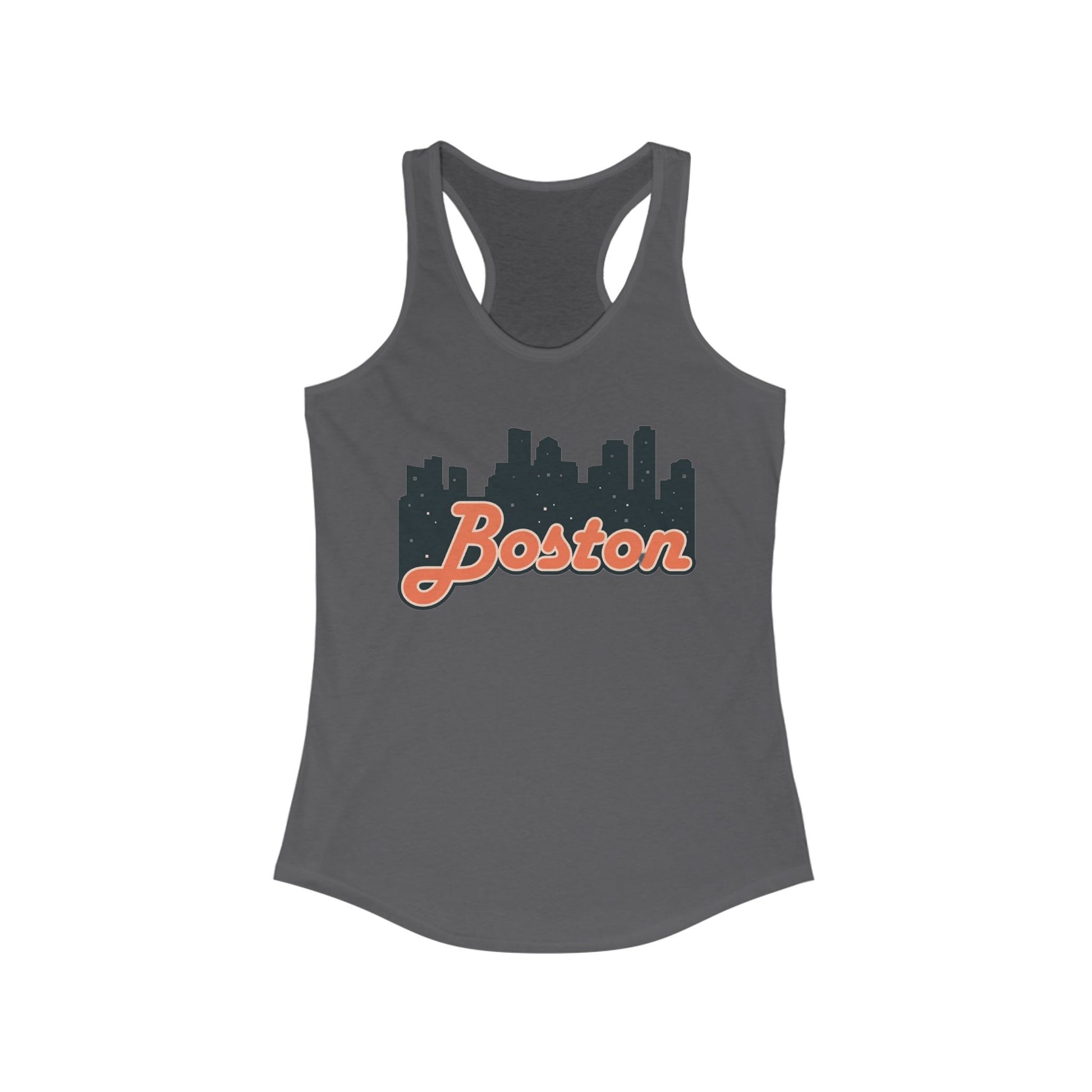 Boston Skyline Racerback Tank Top - Perfect for Summer, City Tours, Casual Wear, Gifts for Her, Travel Enthusiasts