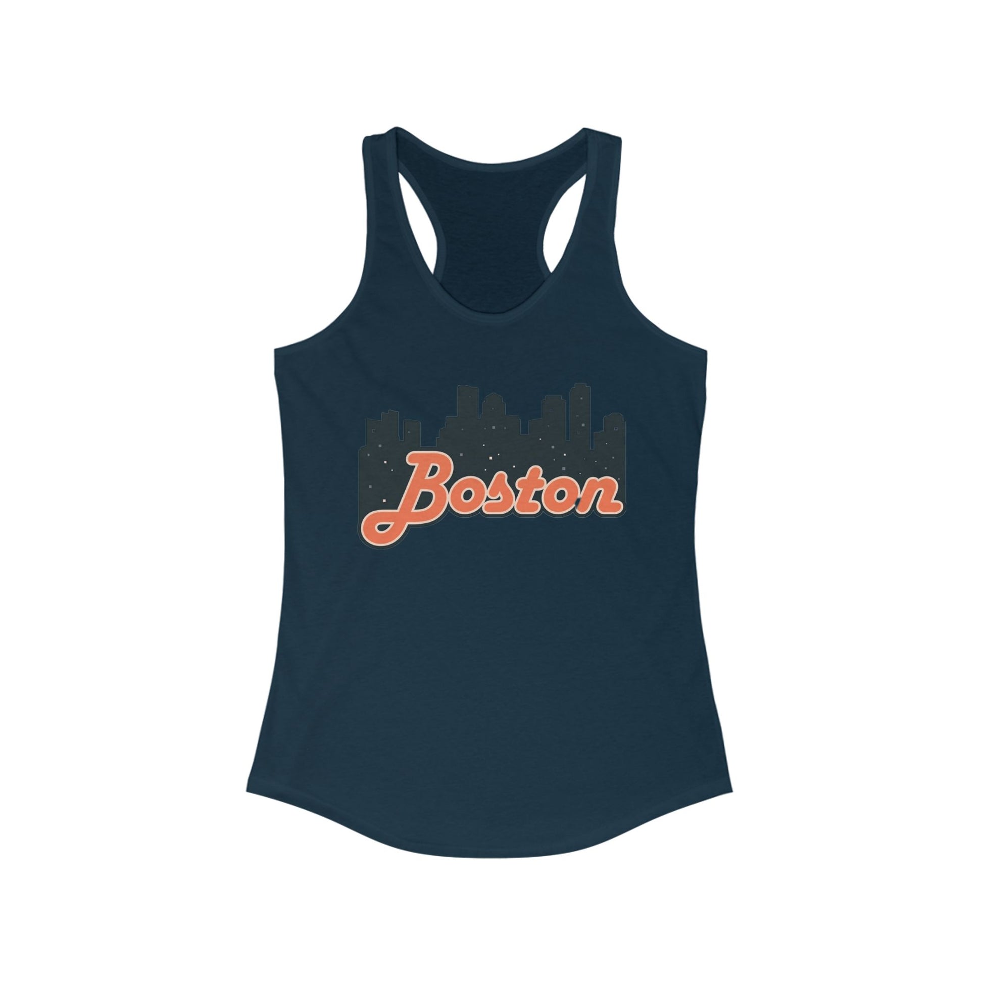 Boston Skyline Racerback Tank Top - Perfect for Summer, City Tours, Casual Wear, Gifts for Her, Travel Enthusiasts