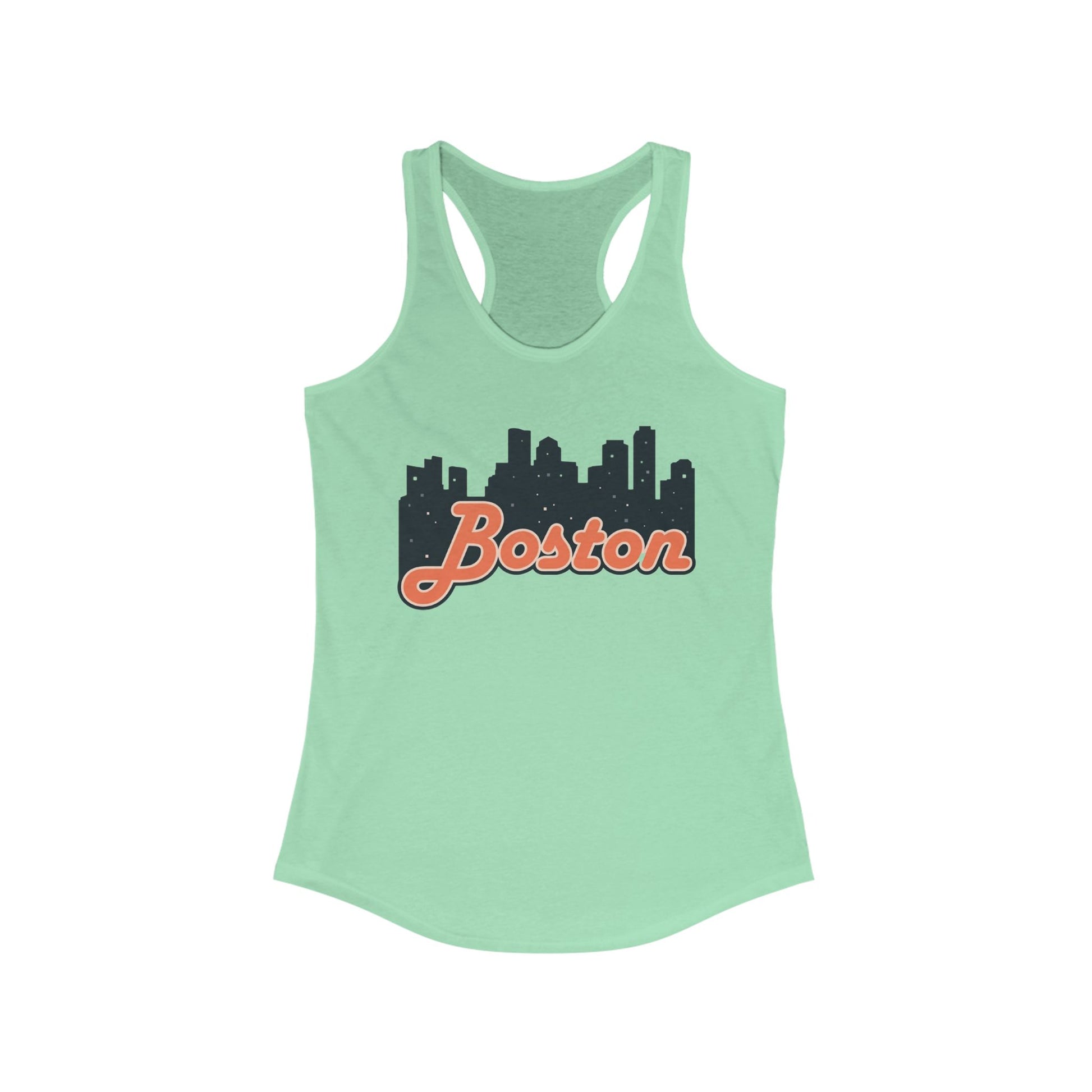 Boston Skyline Racerback Tank Top - Perfect for Summer, City Tours, Casual Wear, Gifts for Her, Travel Enthusiasts